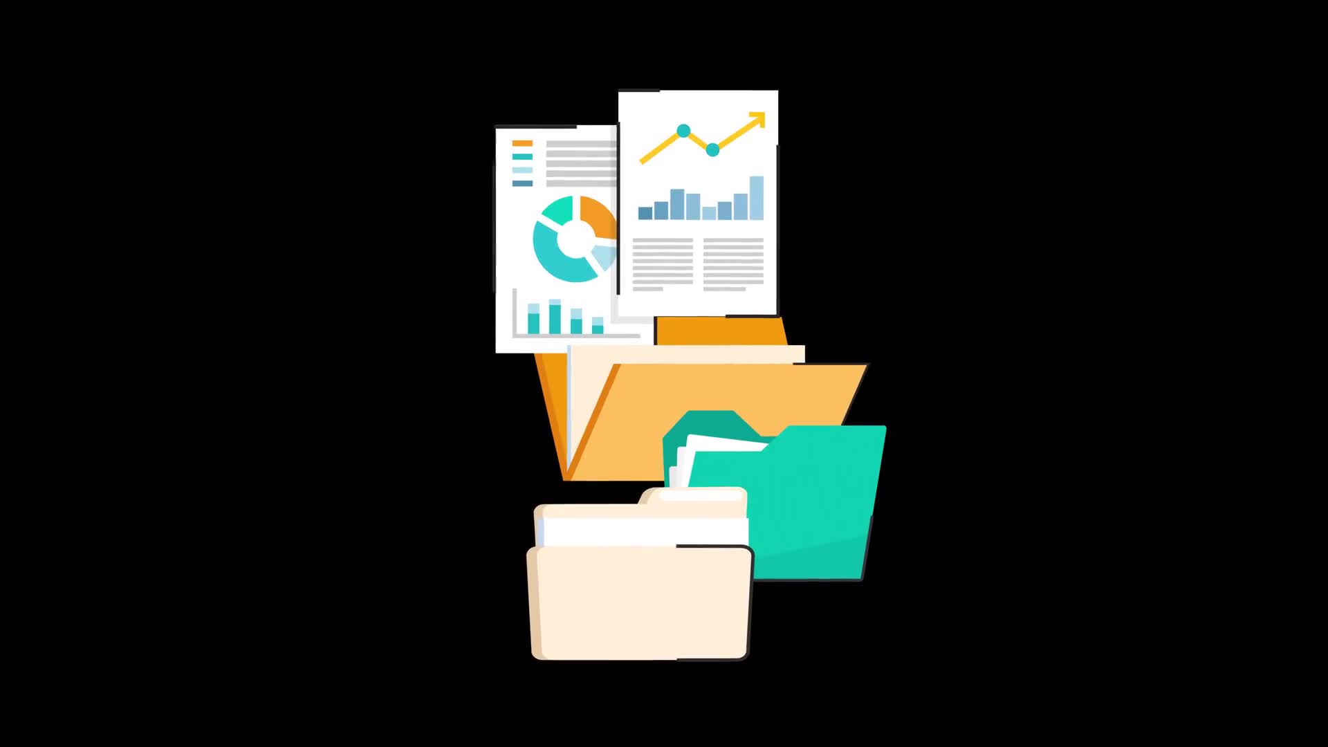 Financial Documents And Folders On Alpha