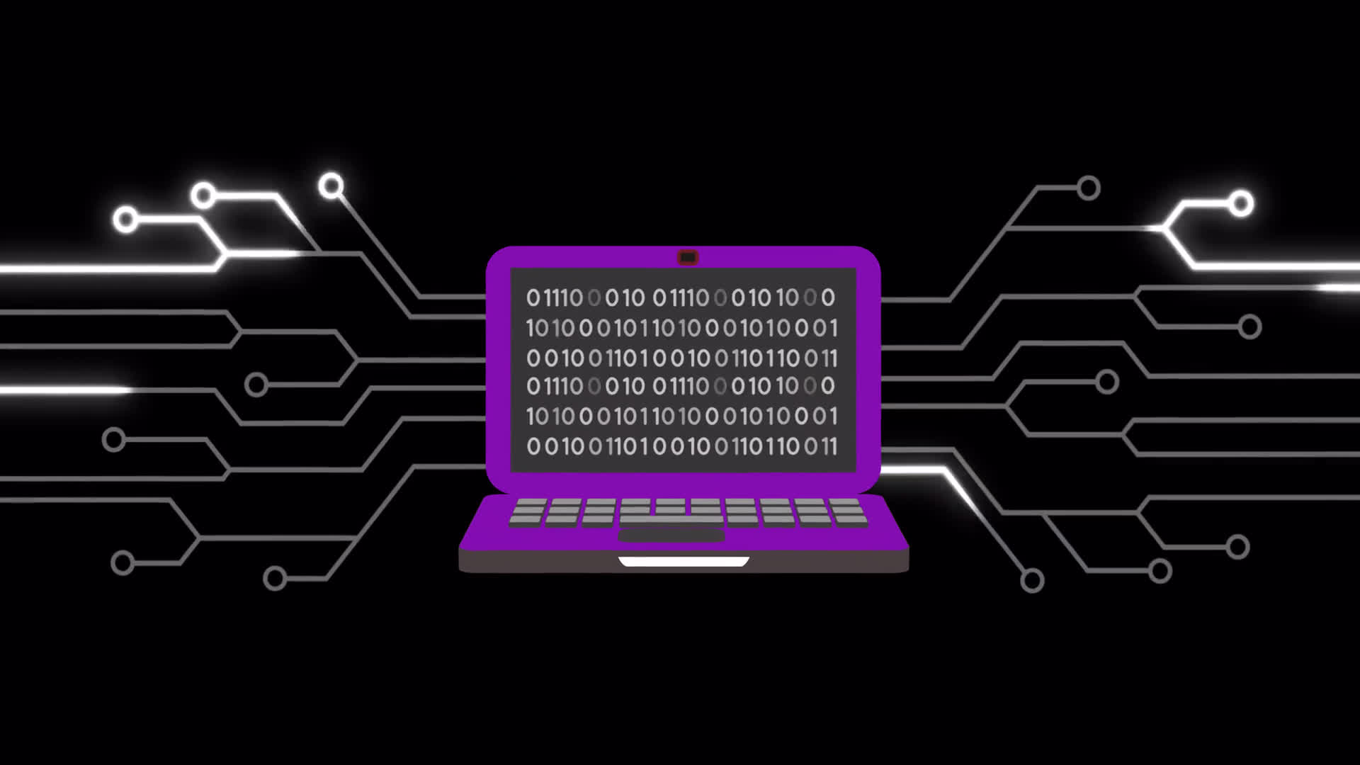 Laptop With Coding On Screen On Alpha