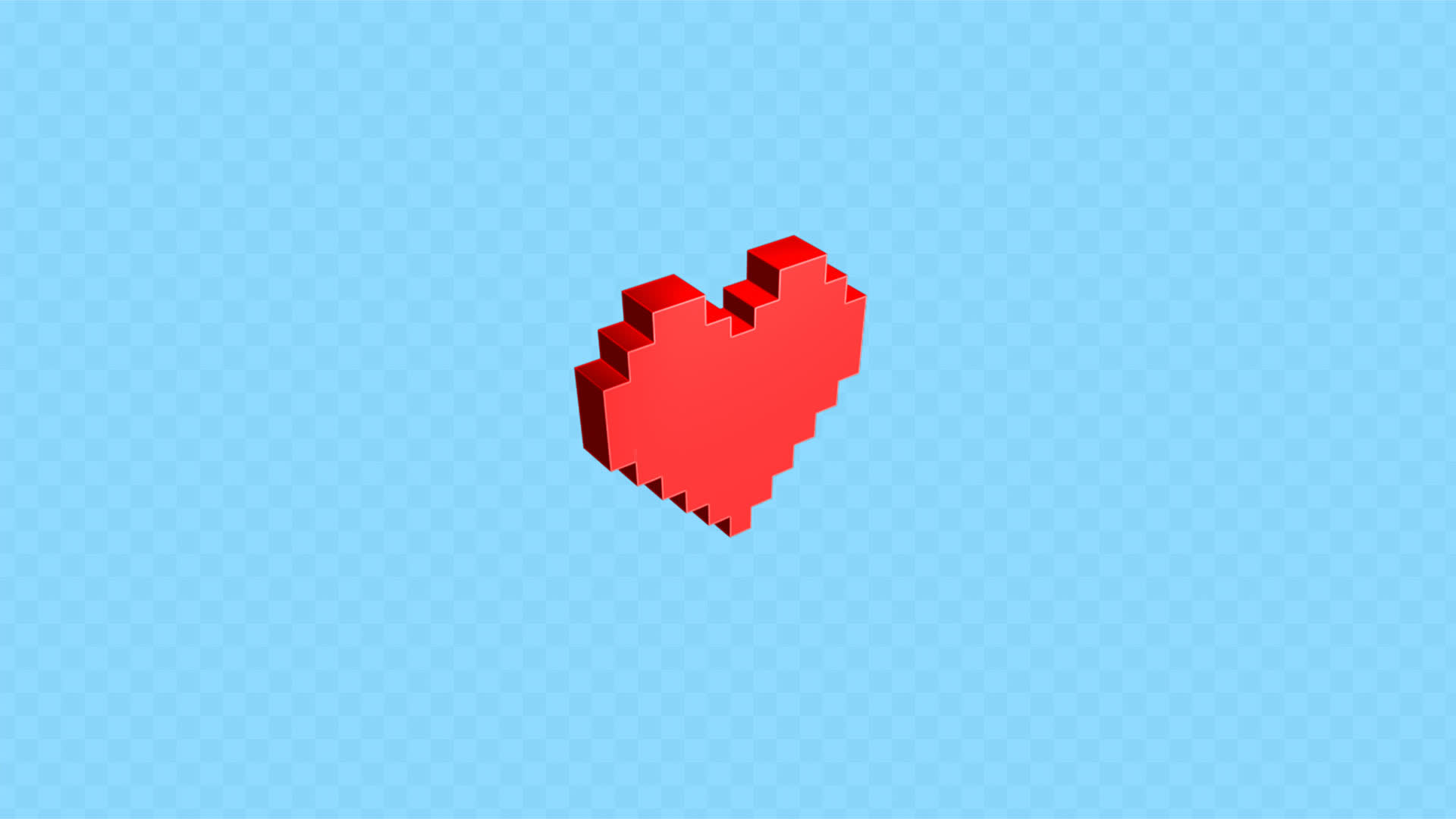 3D 8-Bit Pixel Heart