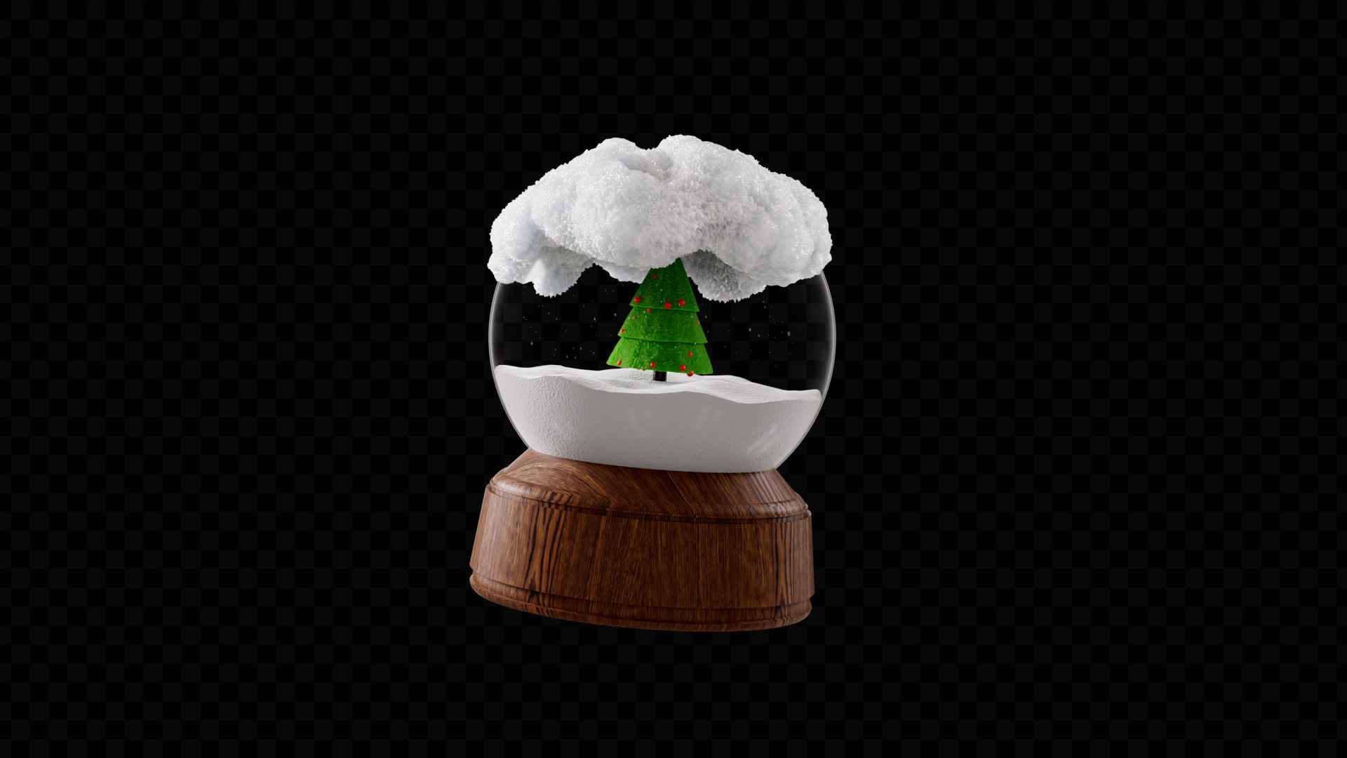 3D Snow Globe On Alpha