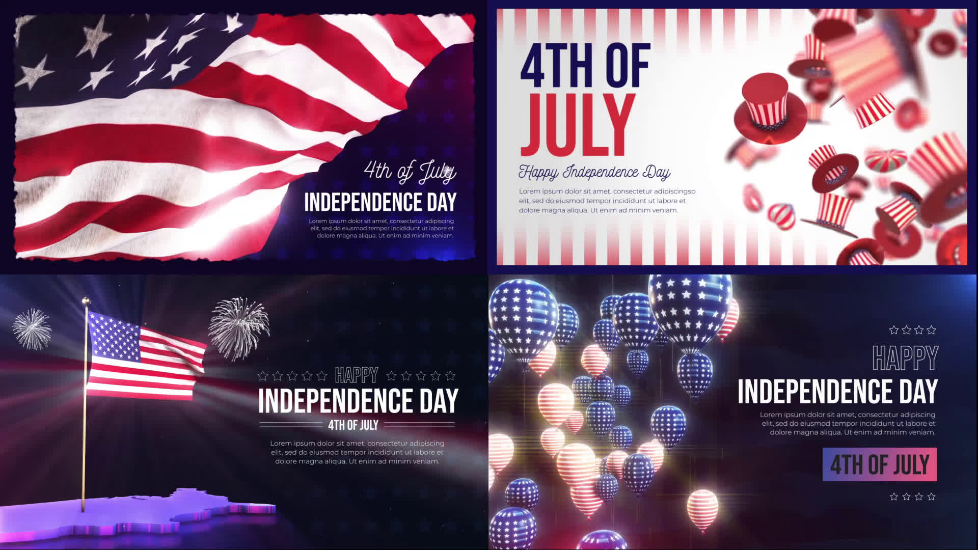 4th Of July Greeting Pack