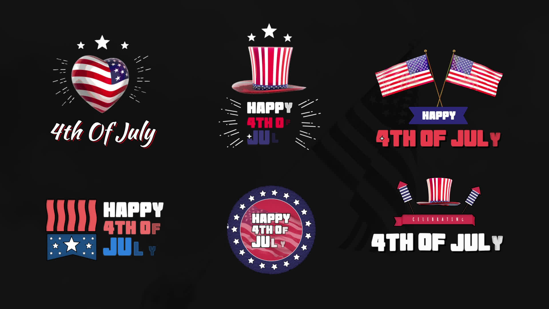 4th Of July Titles Pack
