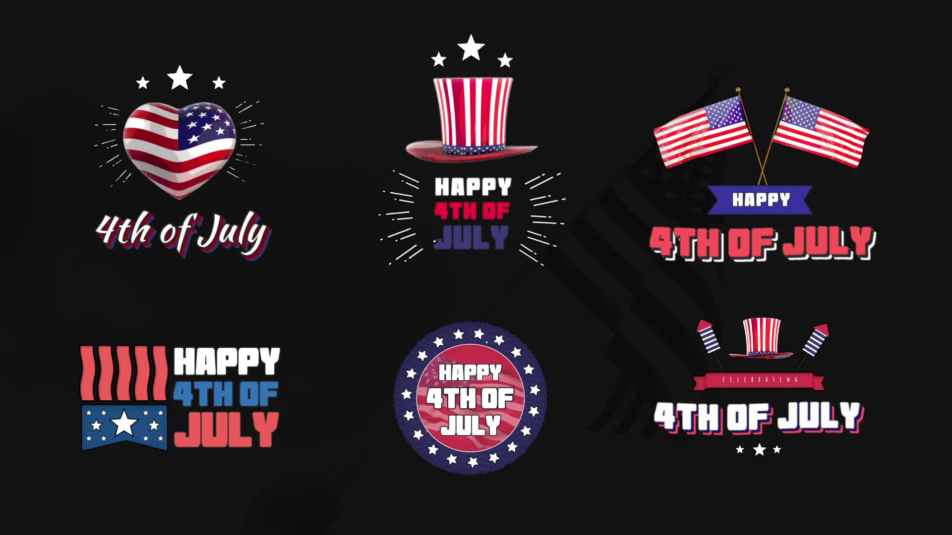 4th Of July Titles Pack