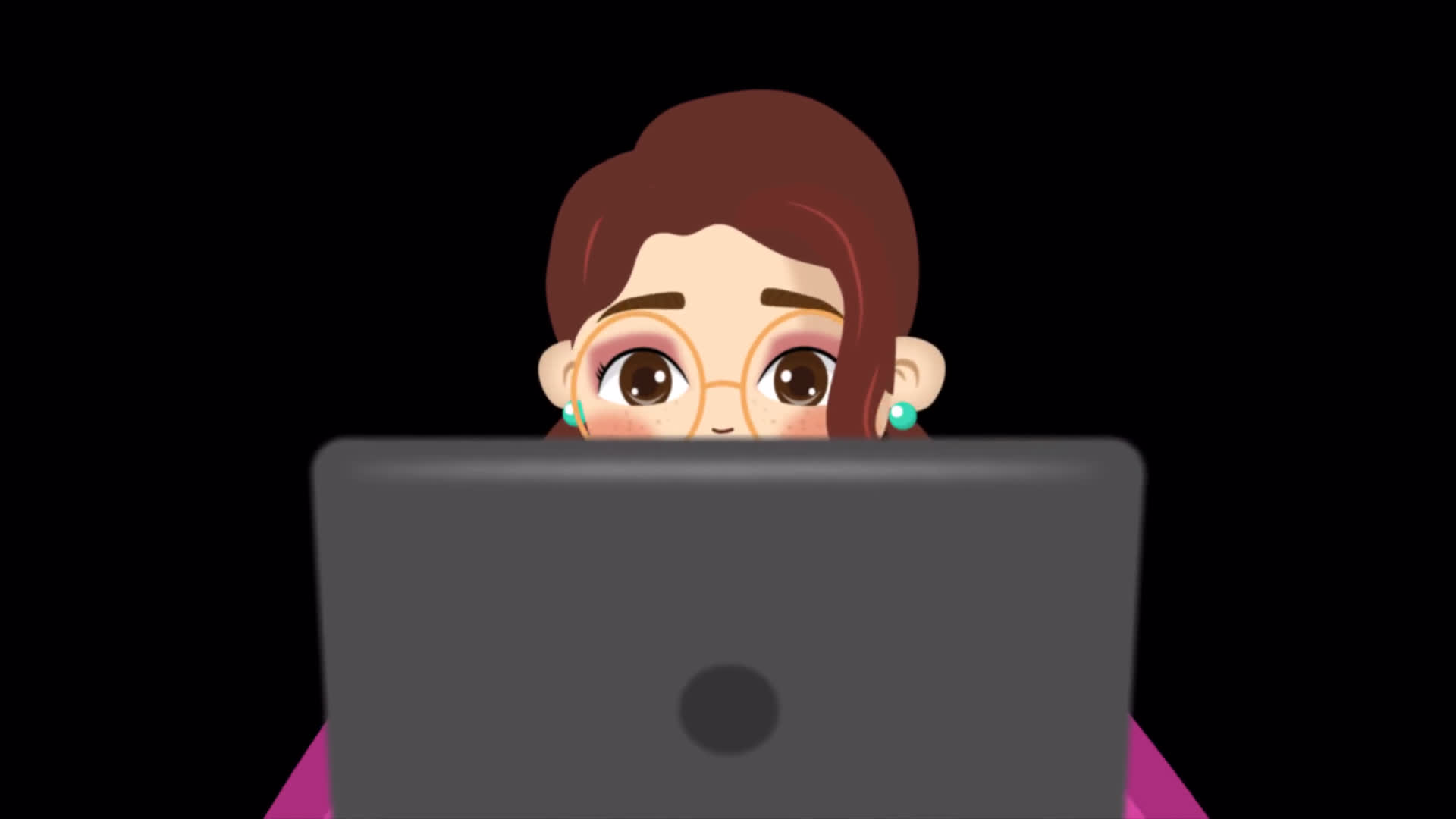 Woman Working On A Laptop On Alpha