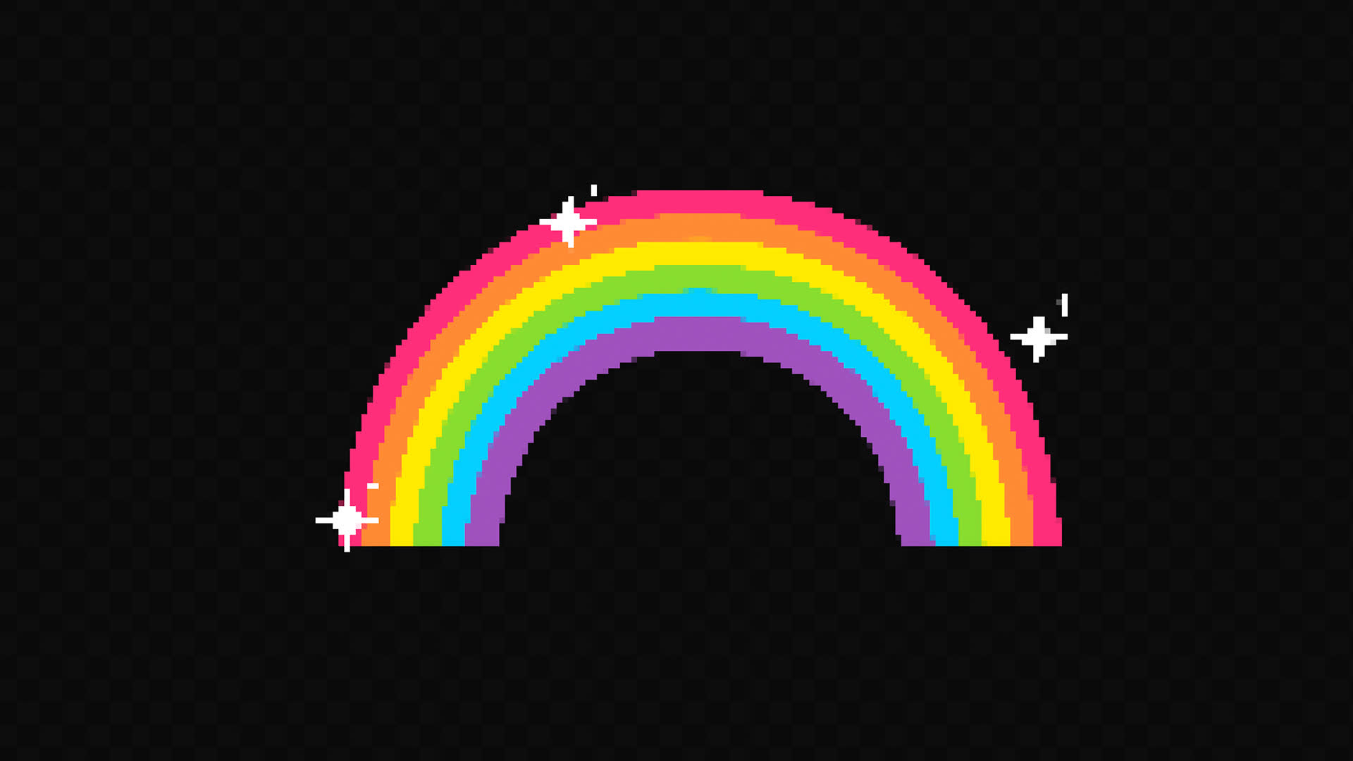 Pride 8-bit Pixel Rainbow