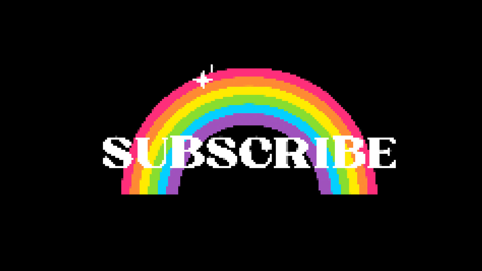 Pride 8-bit Pixel Rainbow Subscribe