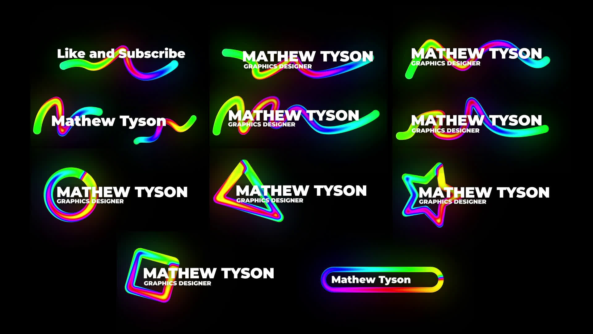 Glowing Lines Lower Thirds