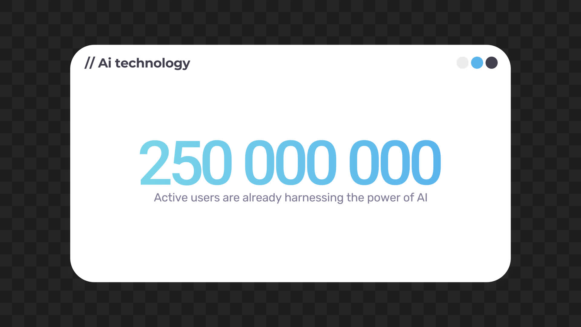 AI Technology Active Users Counter Widget