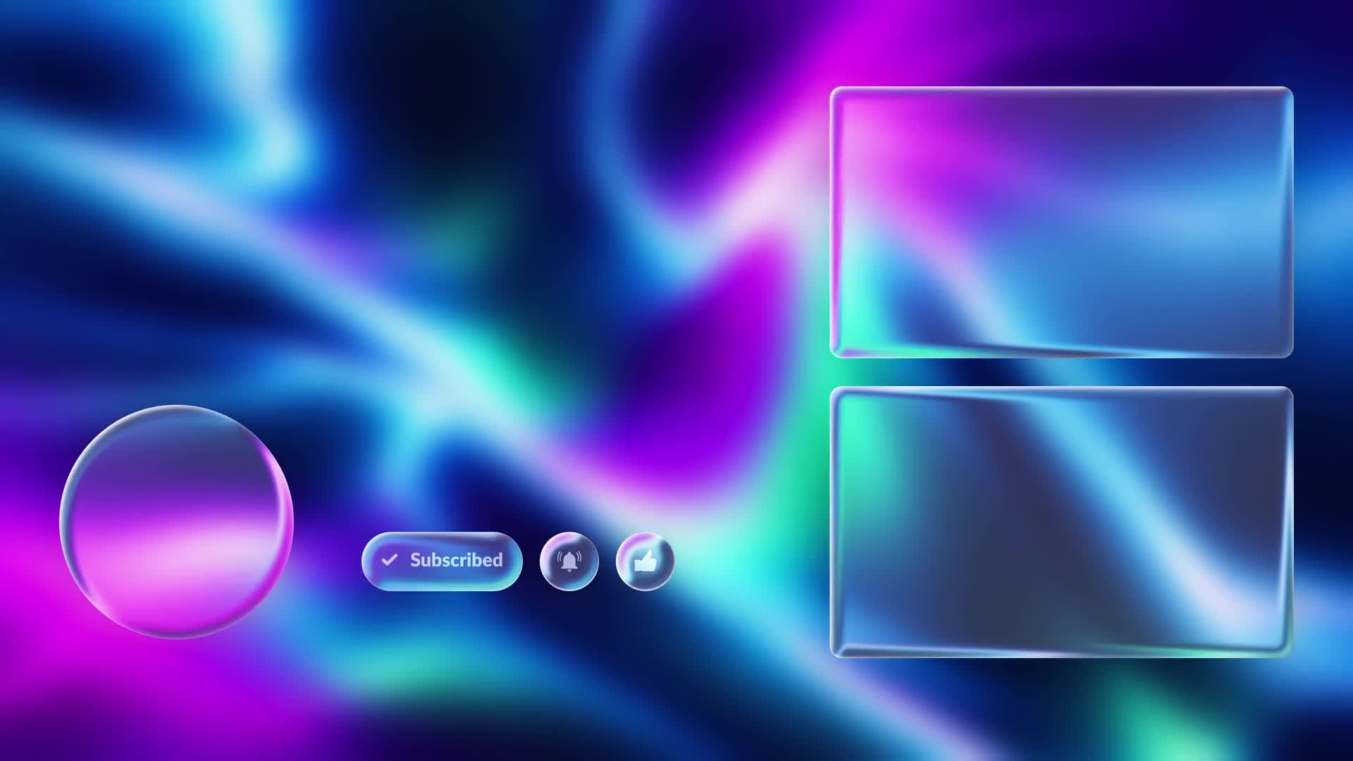 Abstract Neon End Screen Template With Animated Background