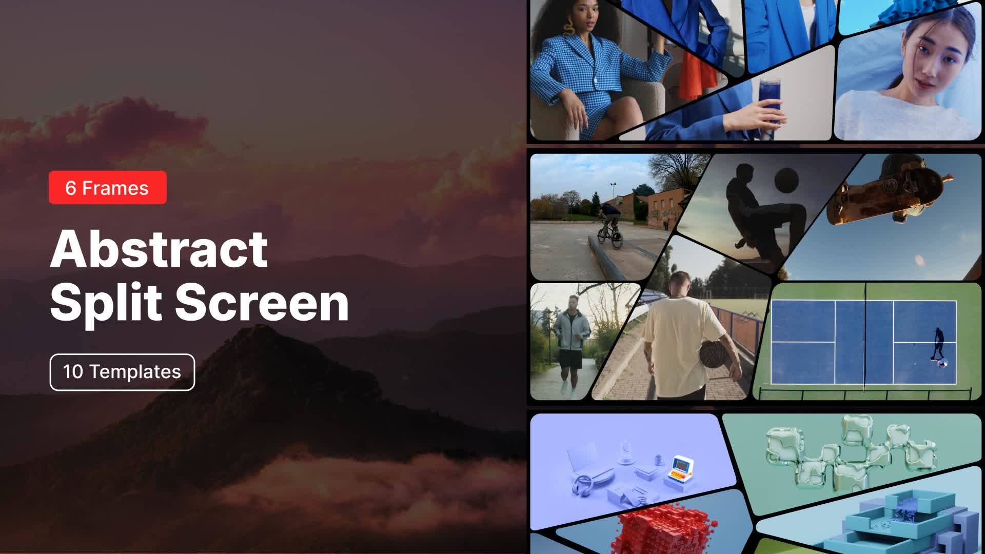 Abstract Split Screen