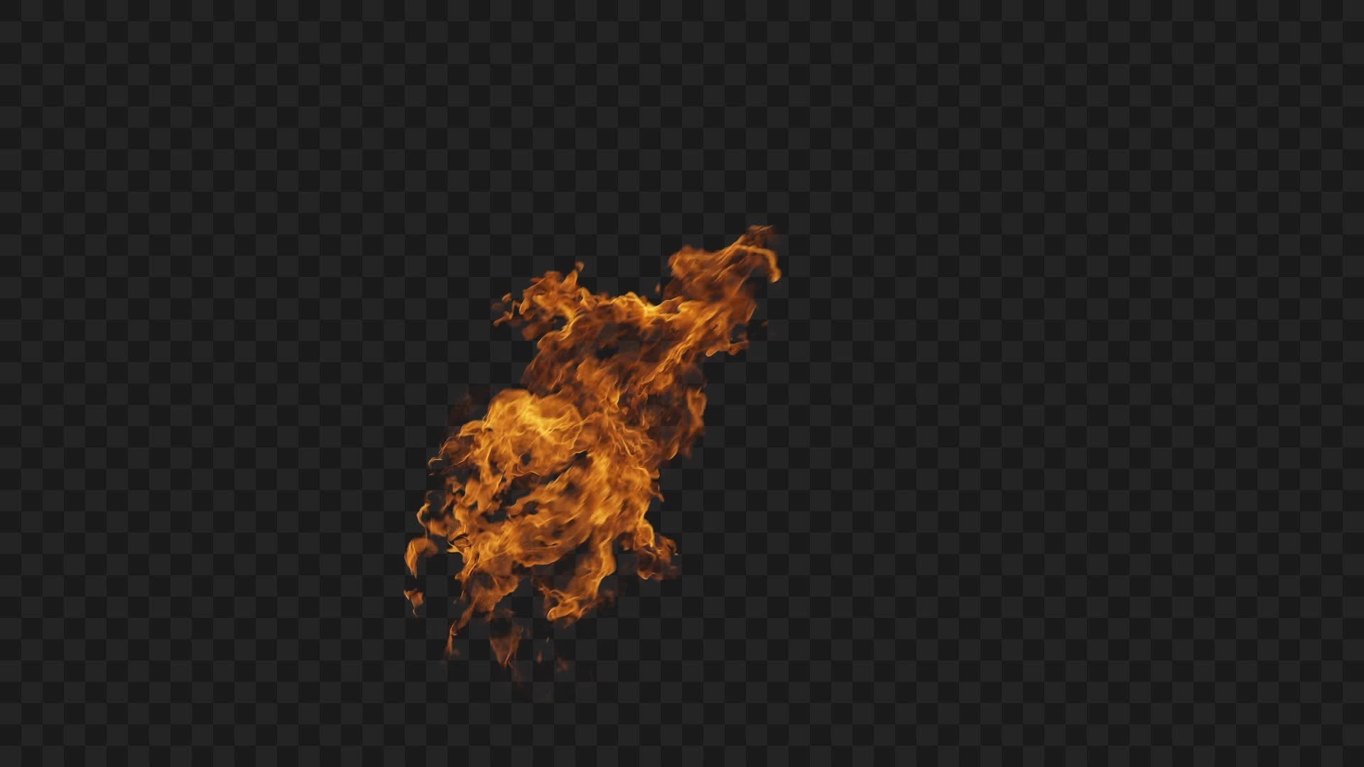 Action Wall Fire Burst VFX on Alpha