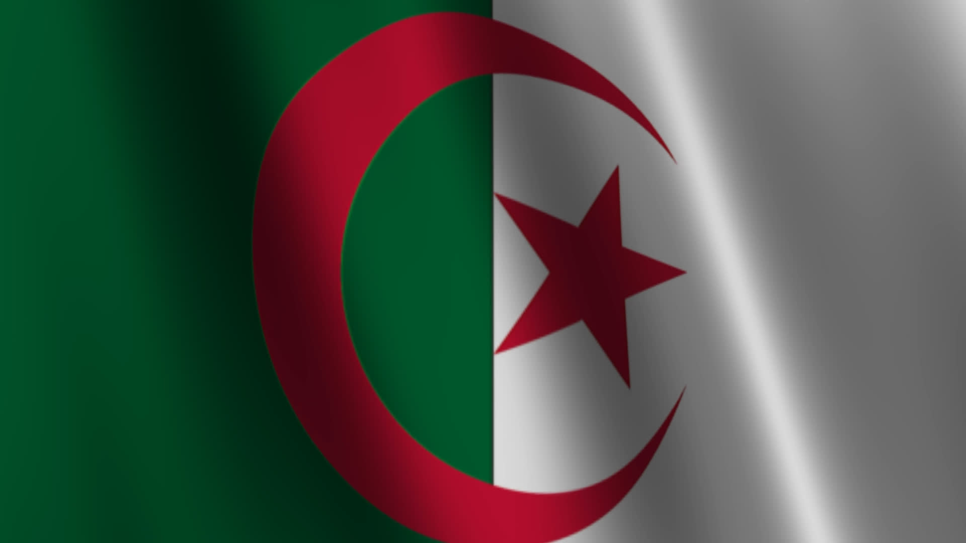 Algeria Flag Waving