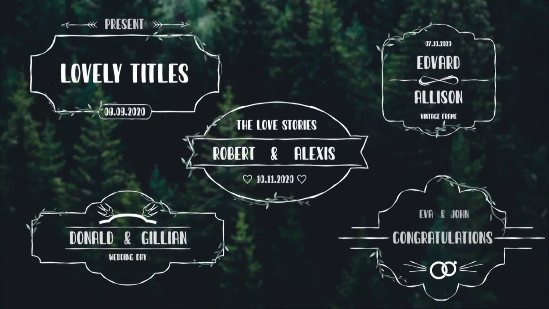 Amazing Wedding Titles