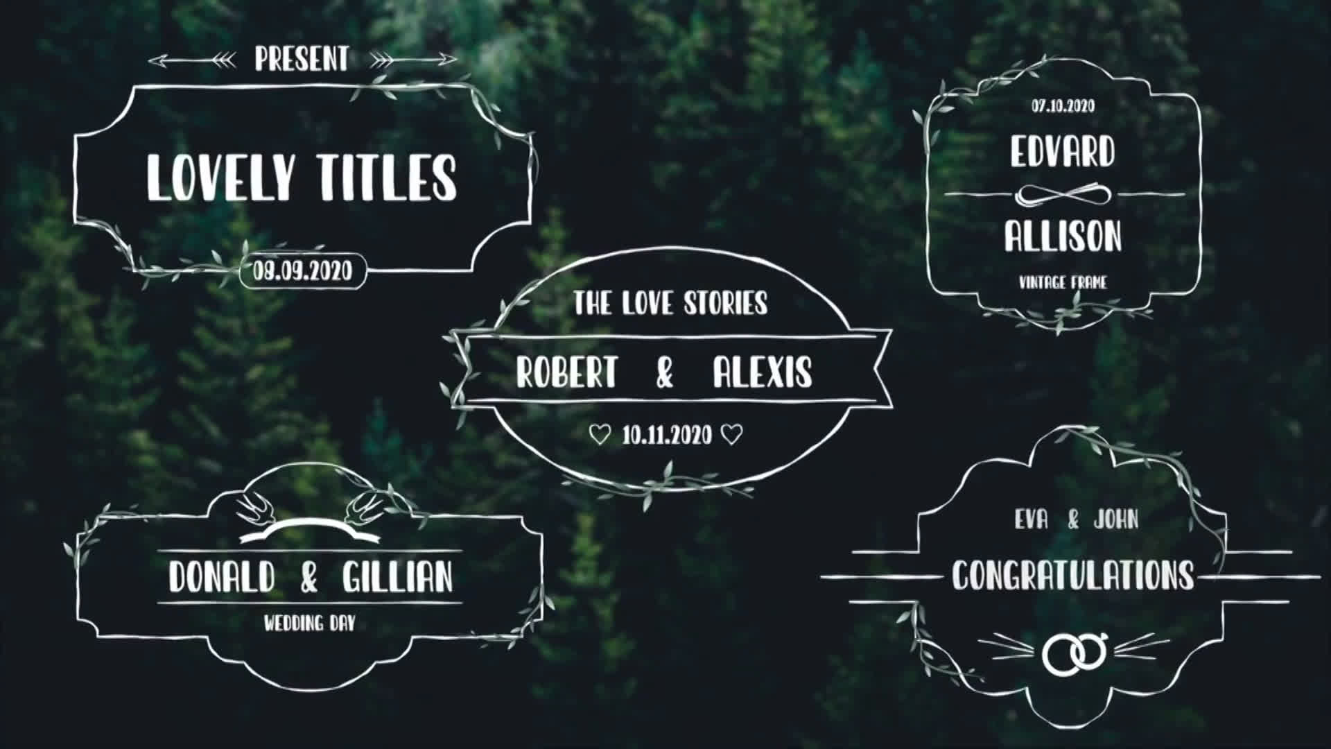 Amazing Wedding Titles