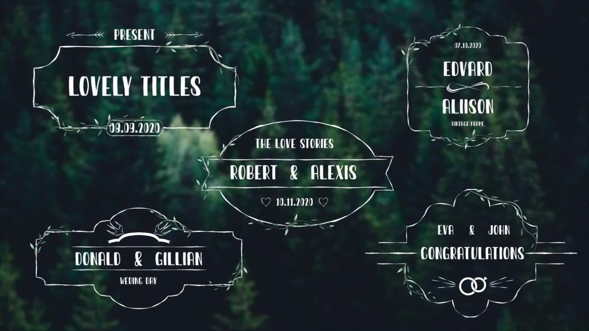 Amazing Wedding Titles