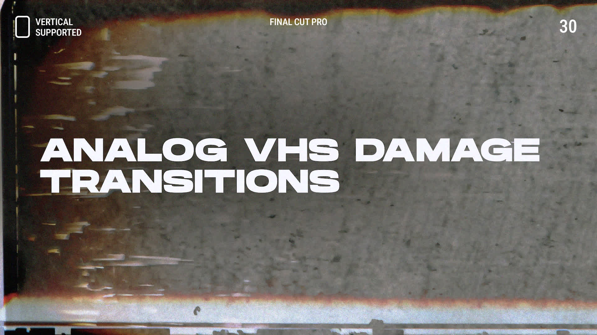 Analog VHS Damage Transitions