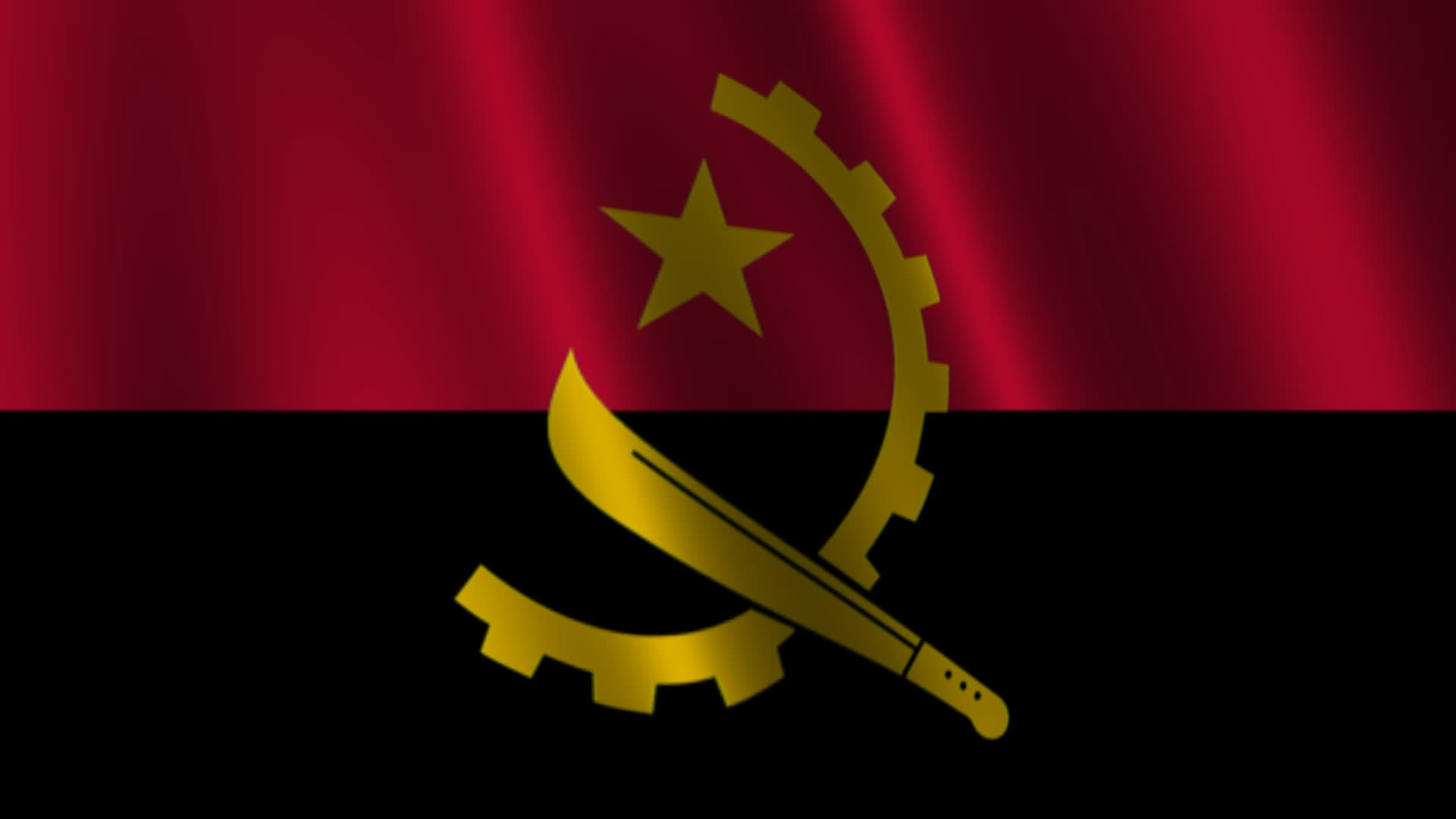 Angola Flag Waving Background