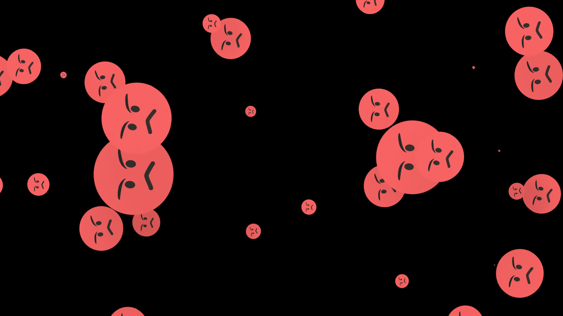 Angry Emoji Particles - Bottom to Top