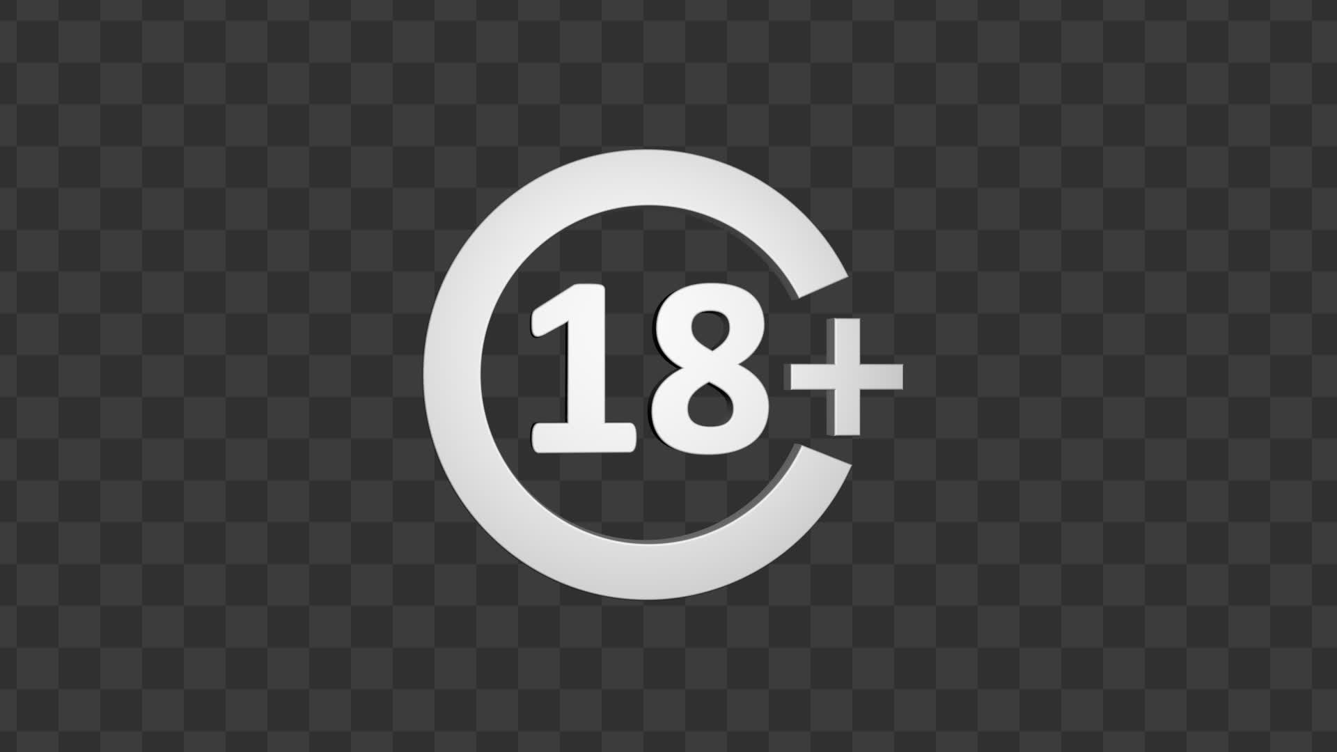 Animated 3D Age Limitation Icon