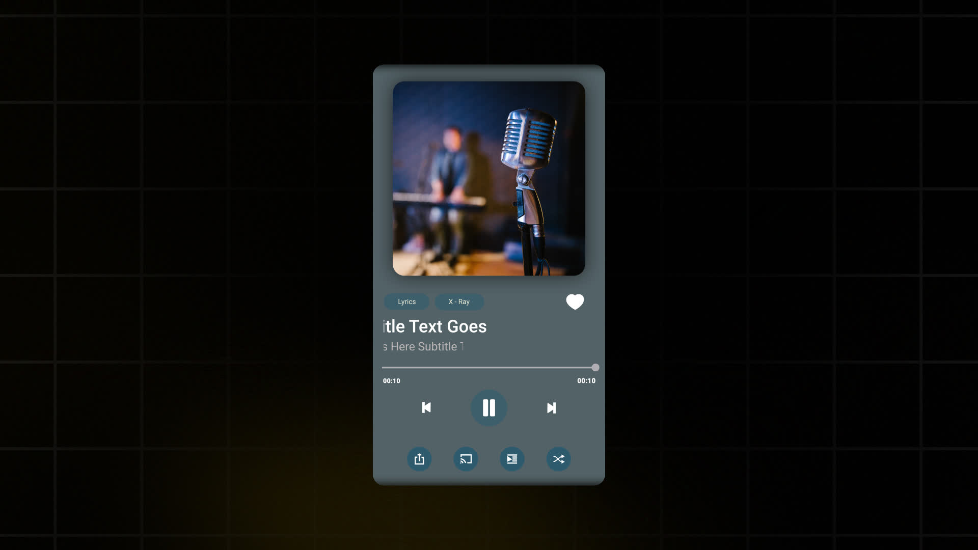 Animated Audio Streaming Player With Equalizer