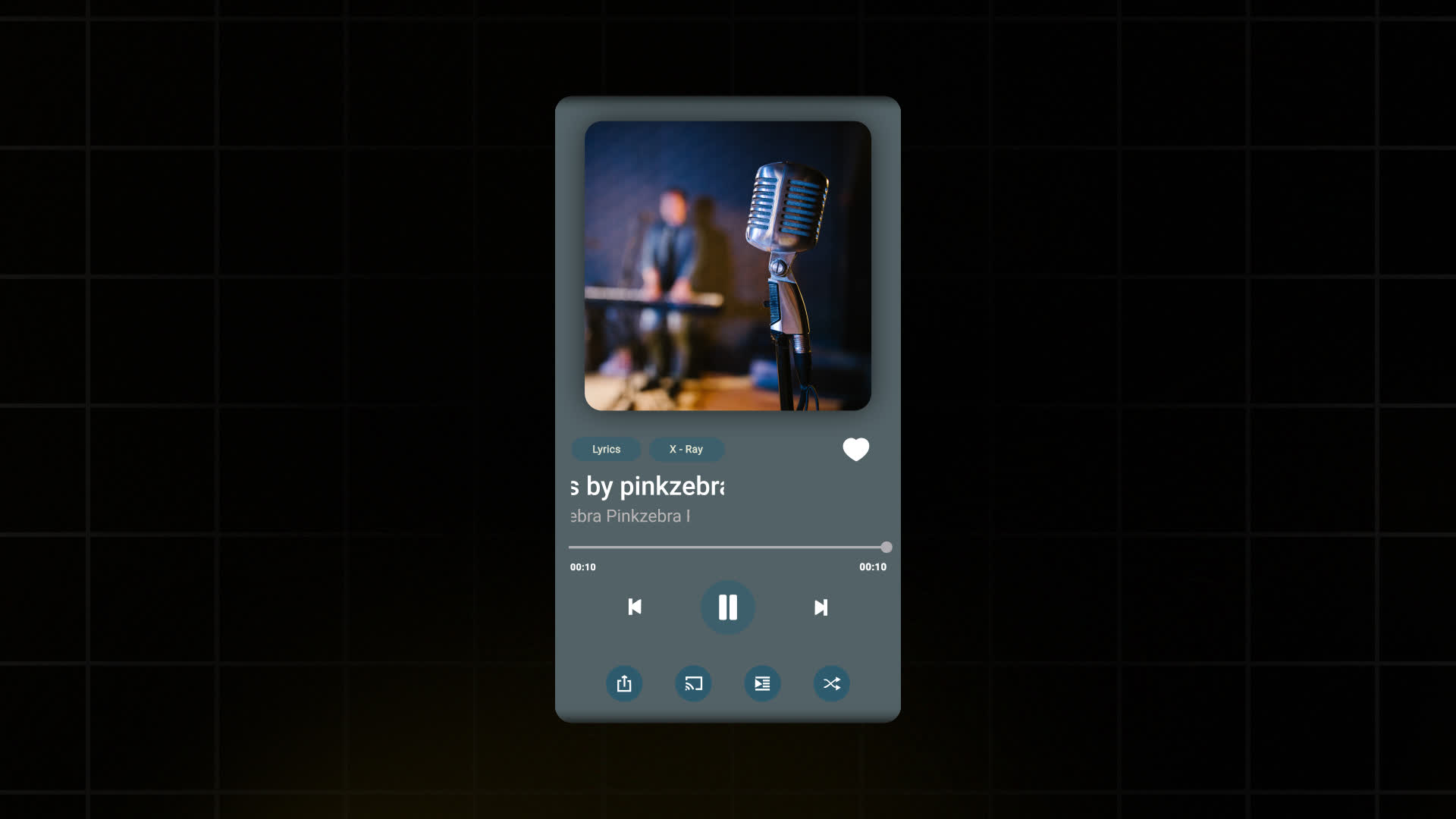 Animated Audio Streaming Player With Equalizer