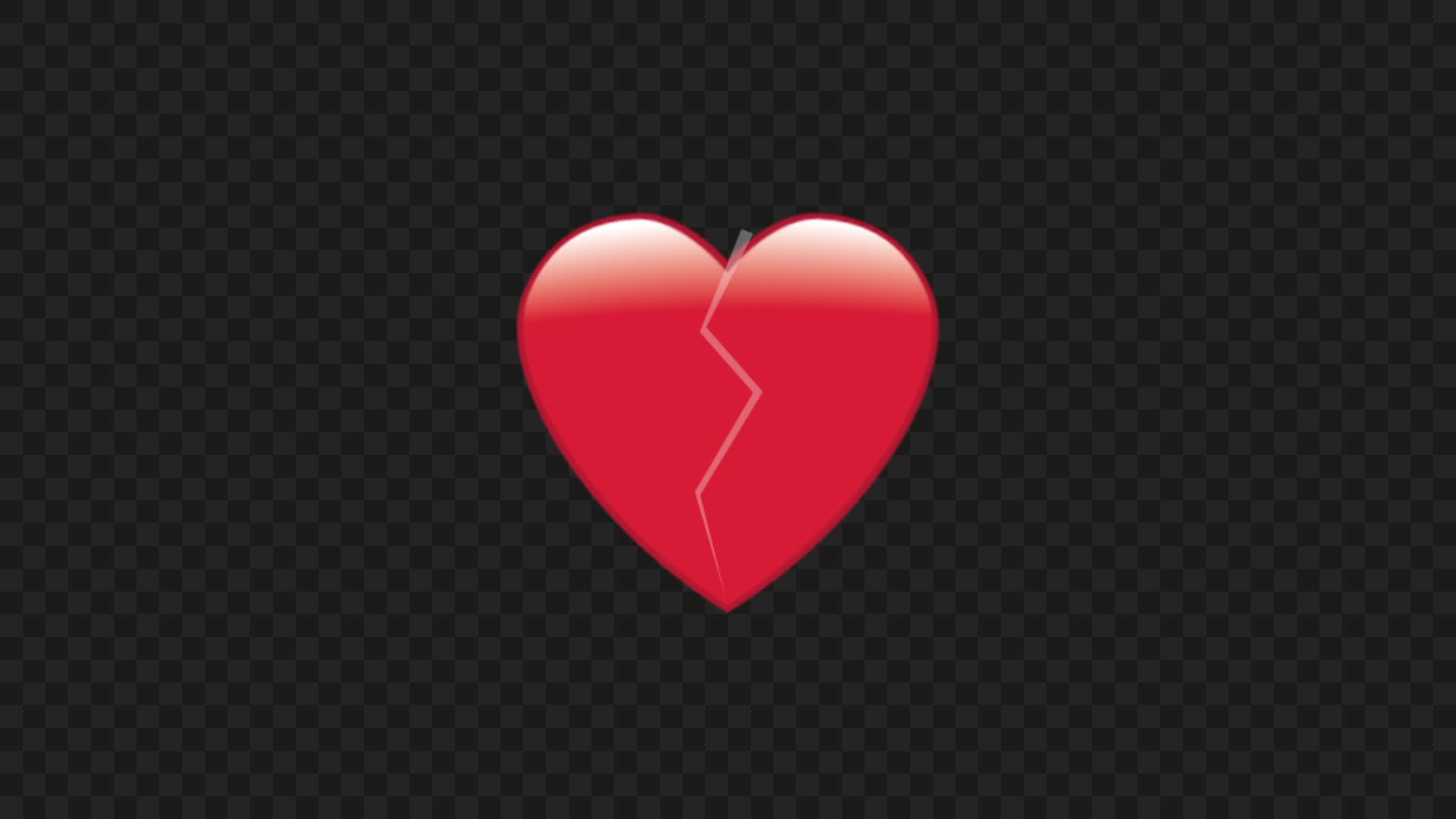 Animated Broken Heart Emoji