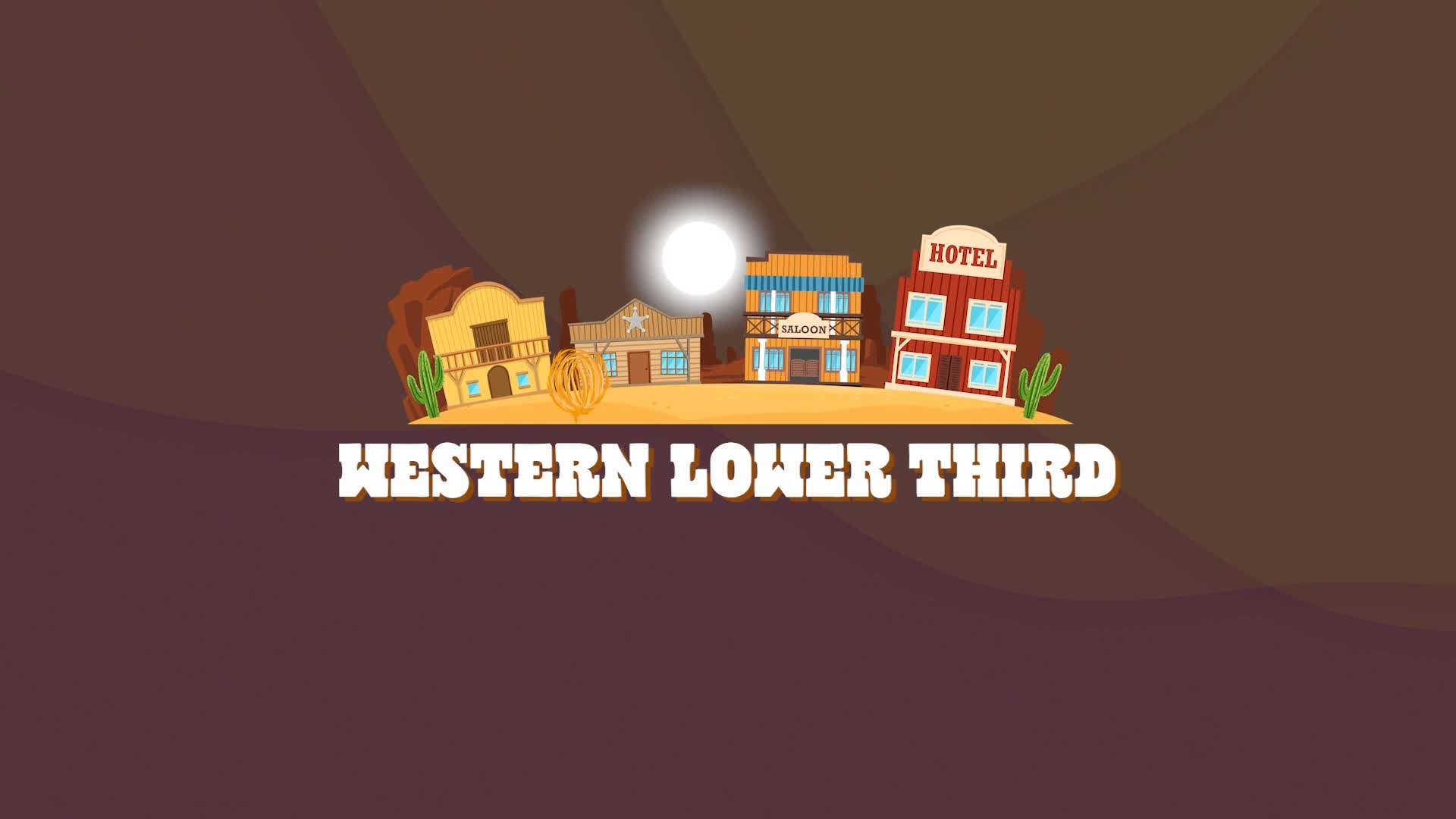 Animated Cartoon Title Western