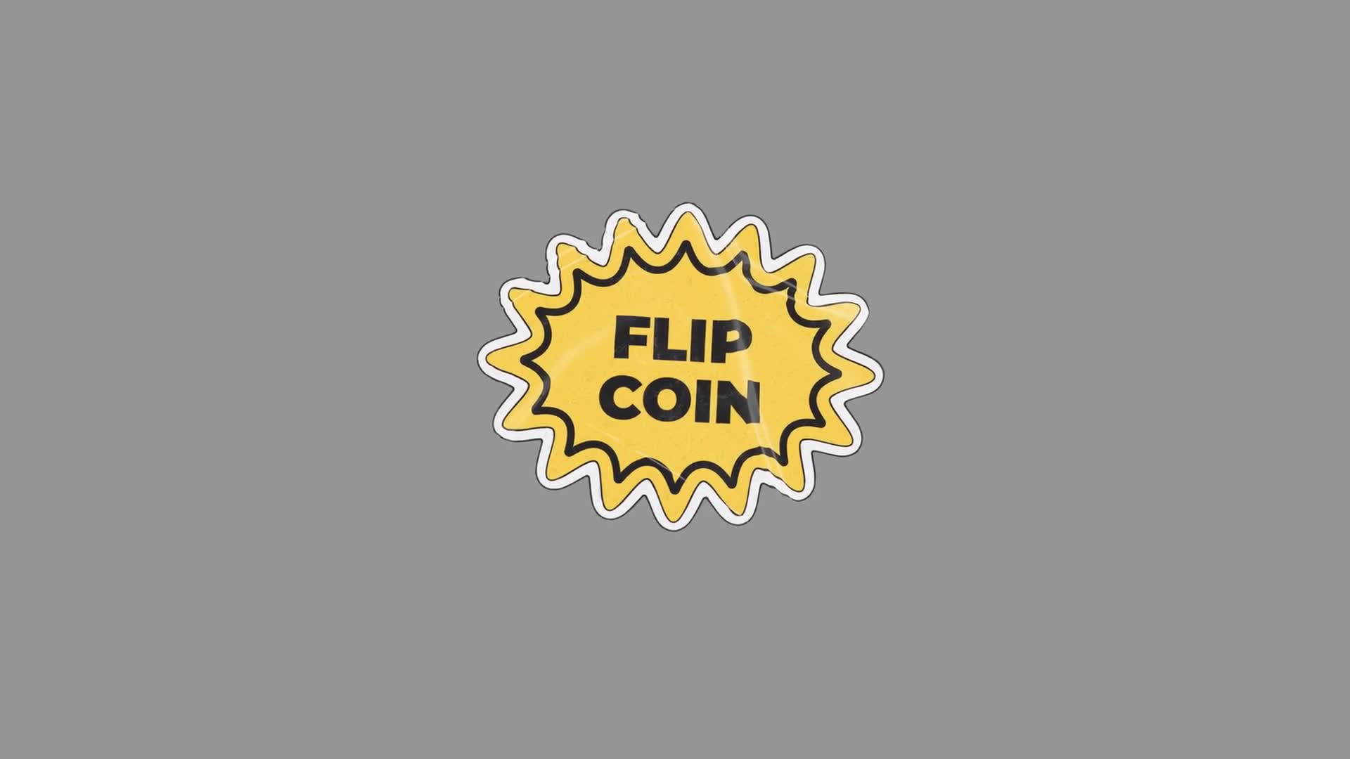 Animated Coin Flip Comic Burst On Transparent Background On Alpha