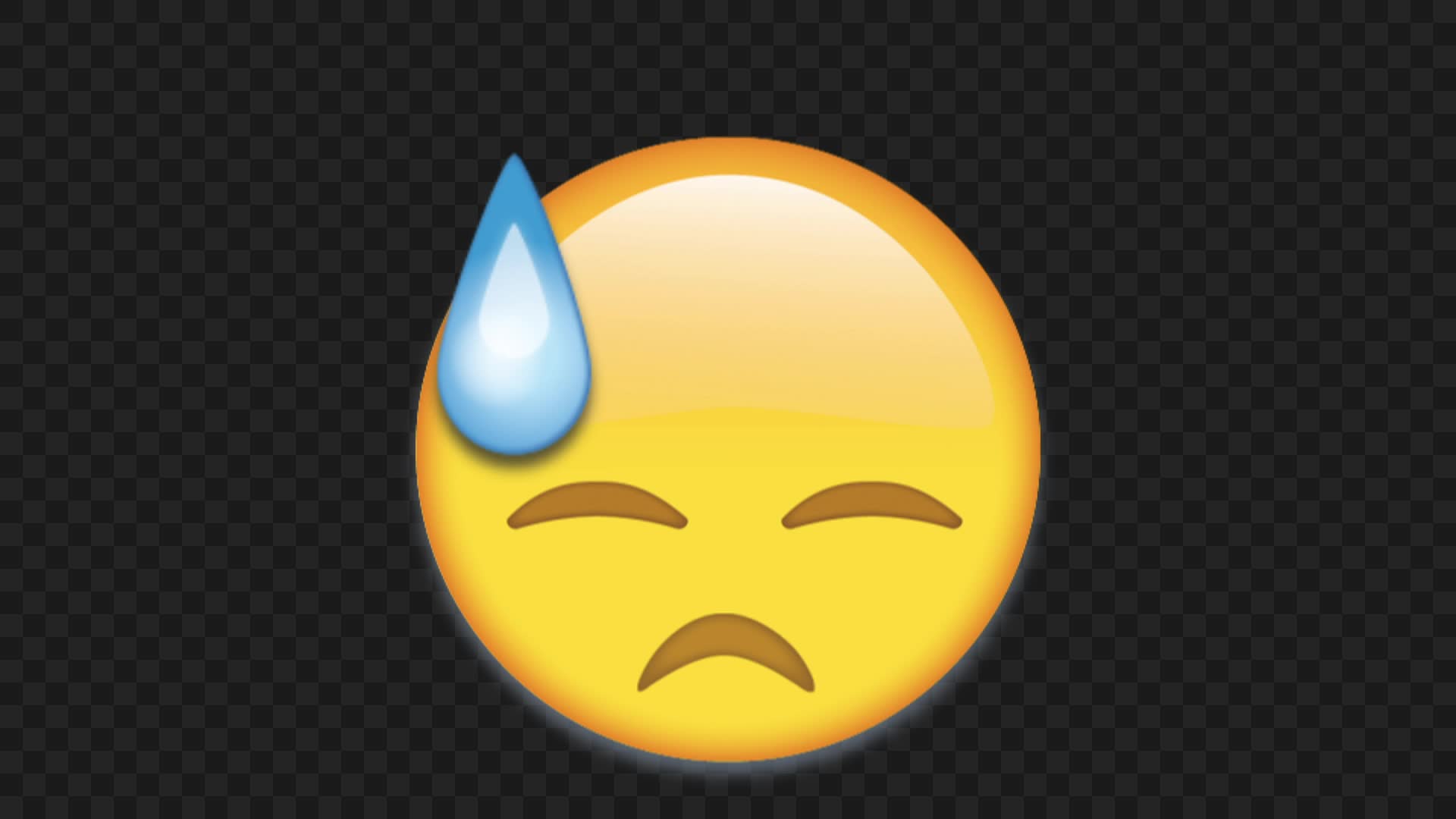 Animated Cold Sweat Face Emoji
