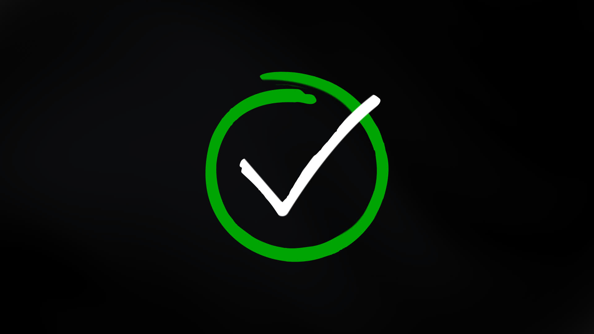 Animated Doodle Style Tick Mark With Circular Stroke