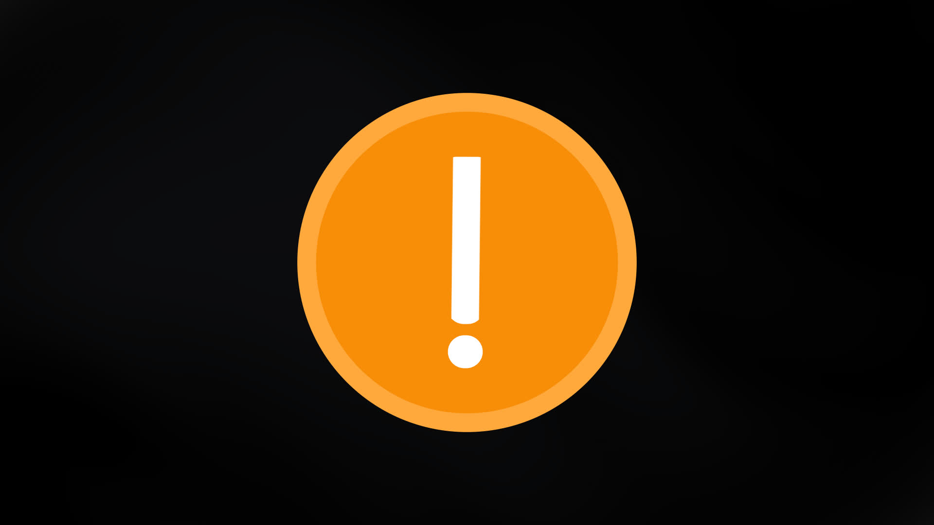 Animated Exclamation Mark With Layered Circle Shape