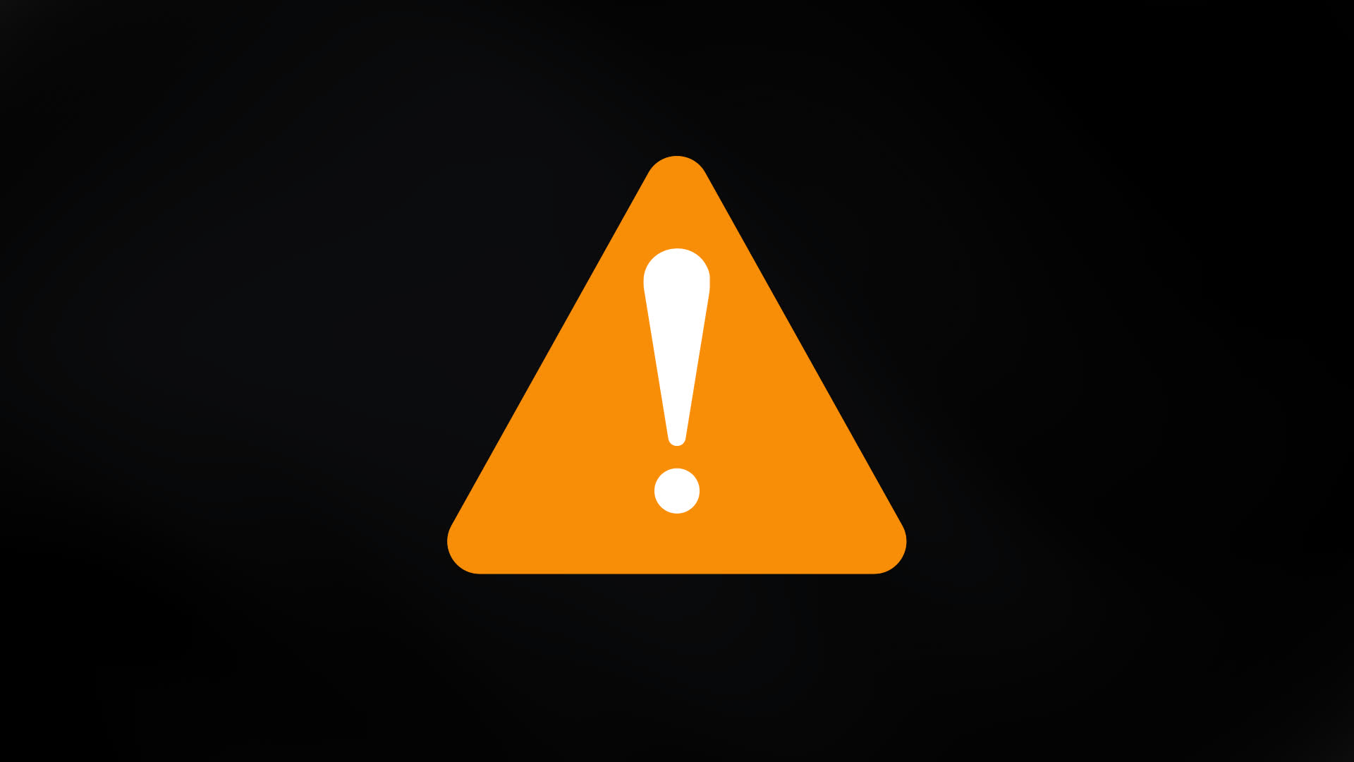 Animated Exclamation Mark With Layered Rounded Triangle