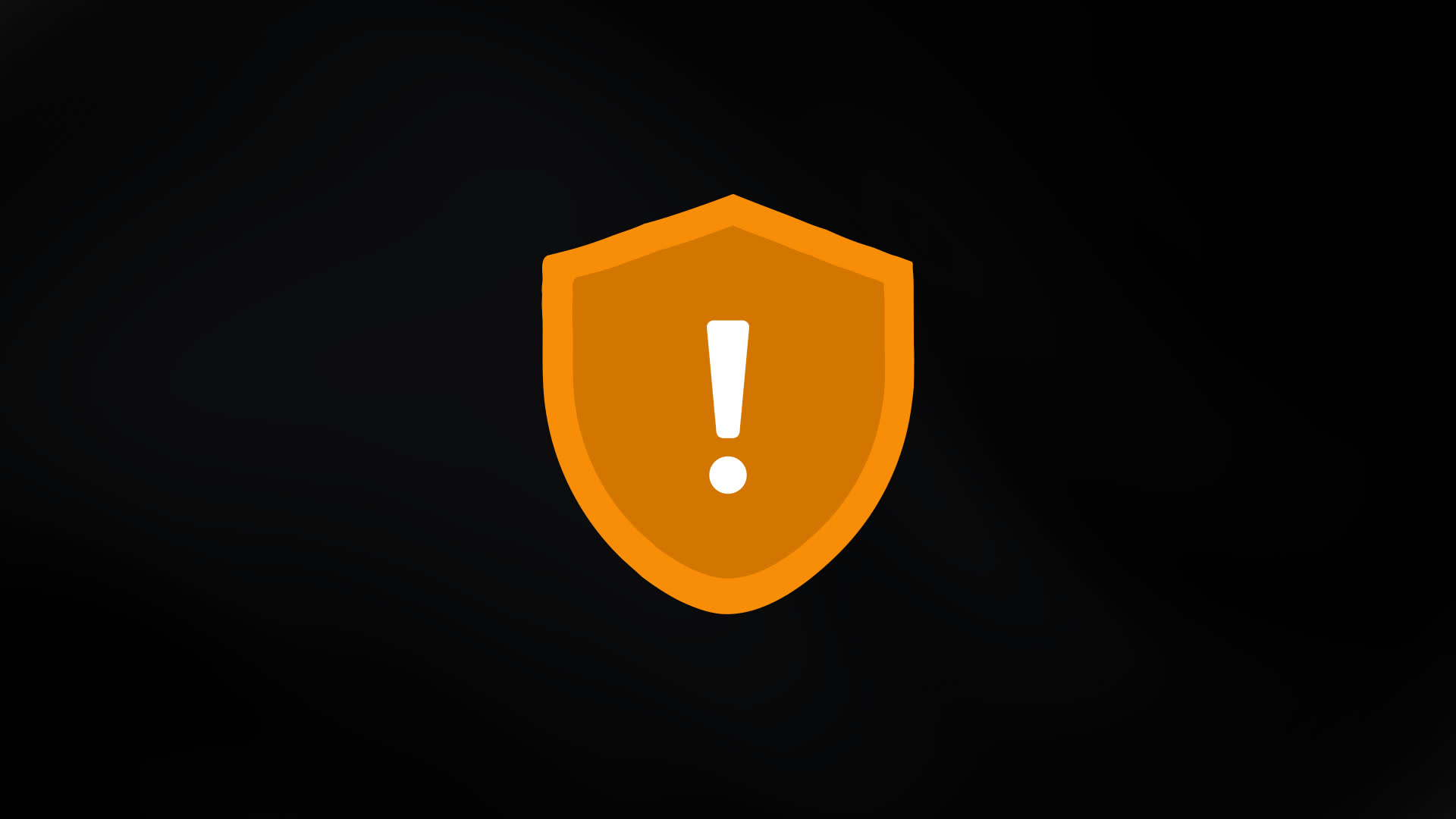 Animated Exclamation Mark With Layered Shield