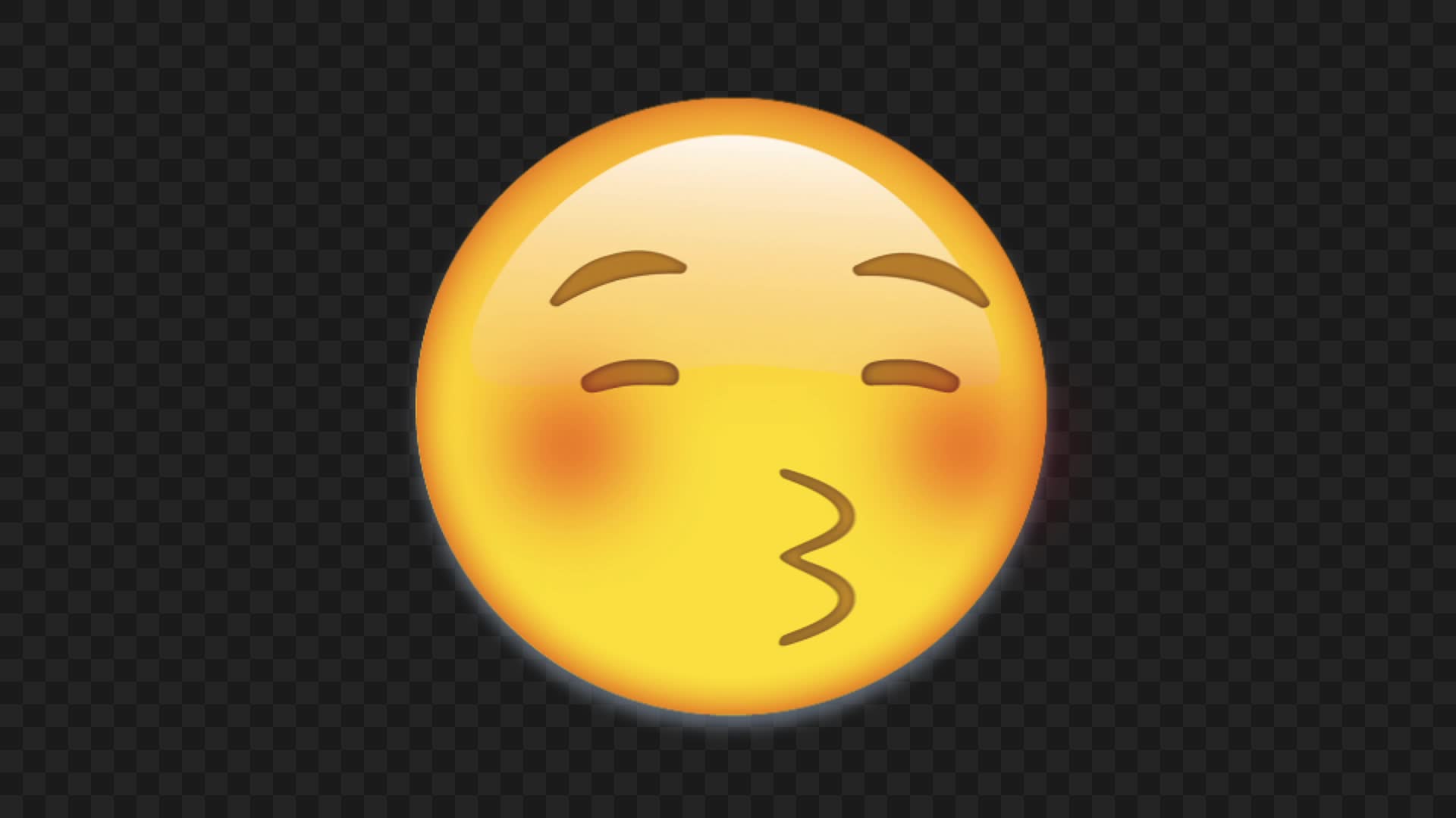 Animated Blushing Face Blowing a Kiss Emoji