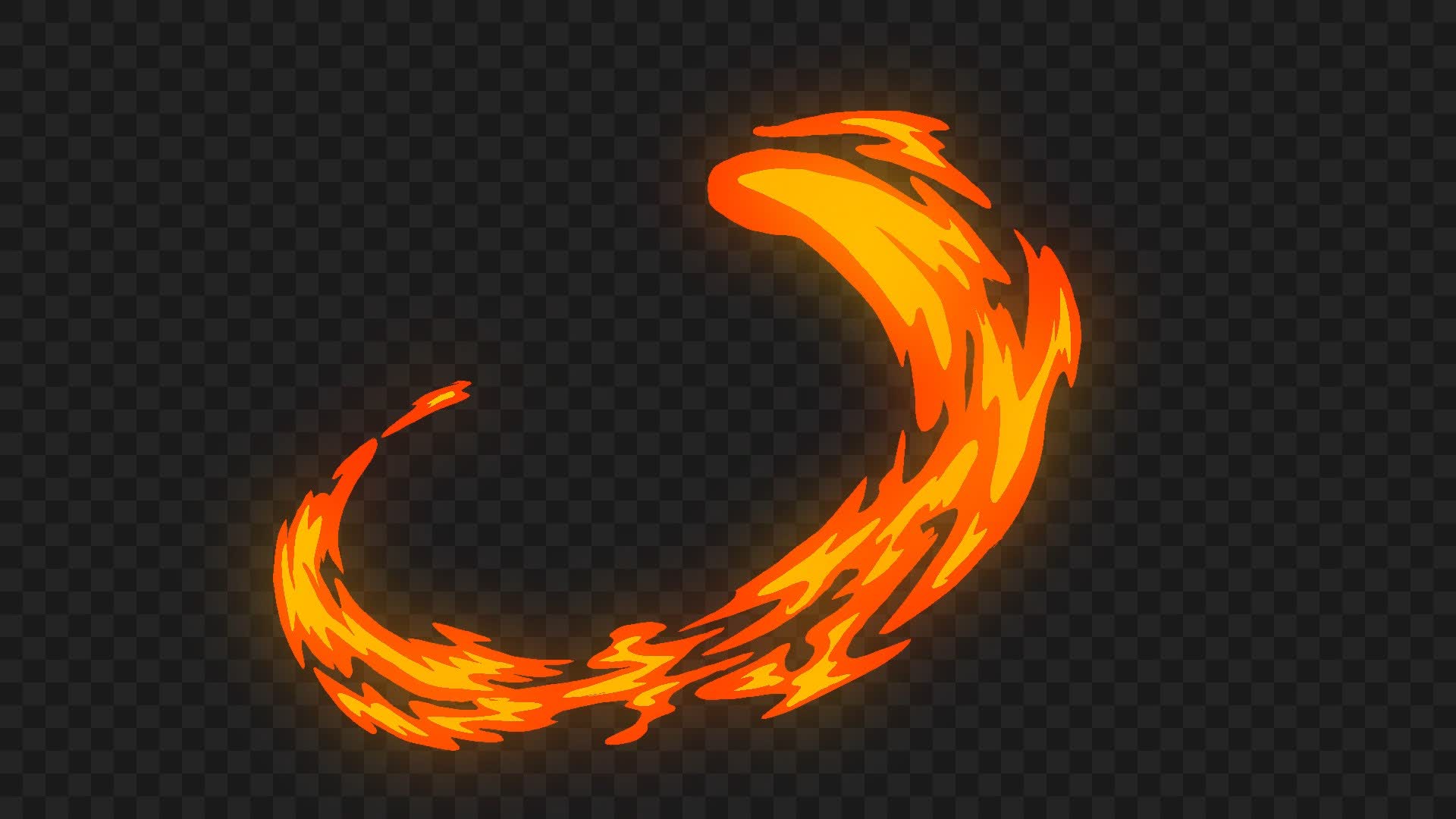 Animated Flame Fire Overlay Element