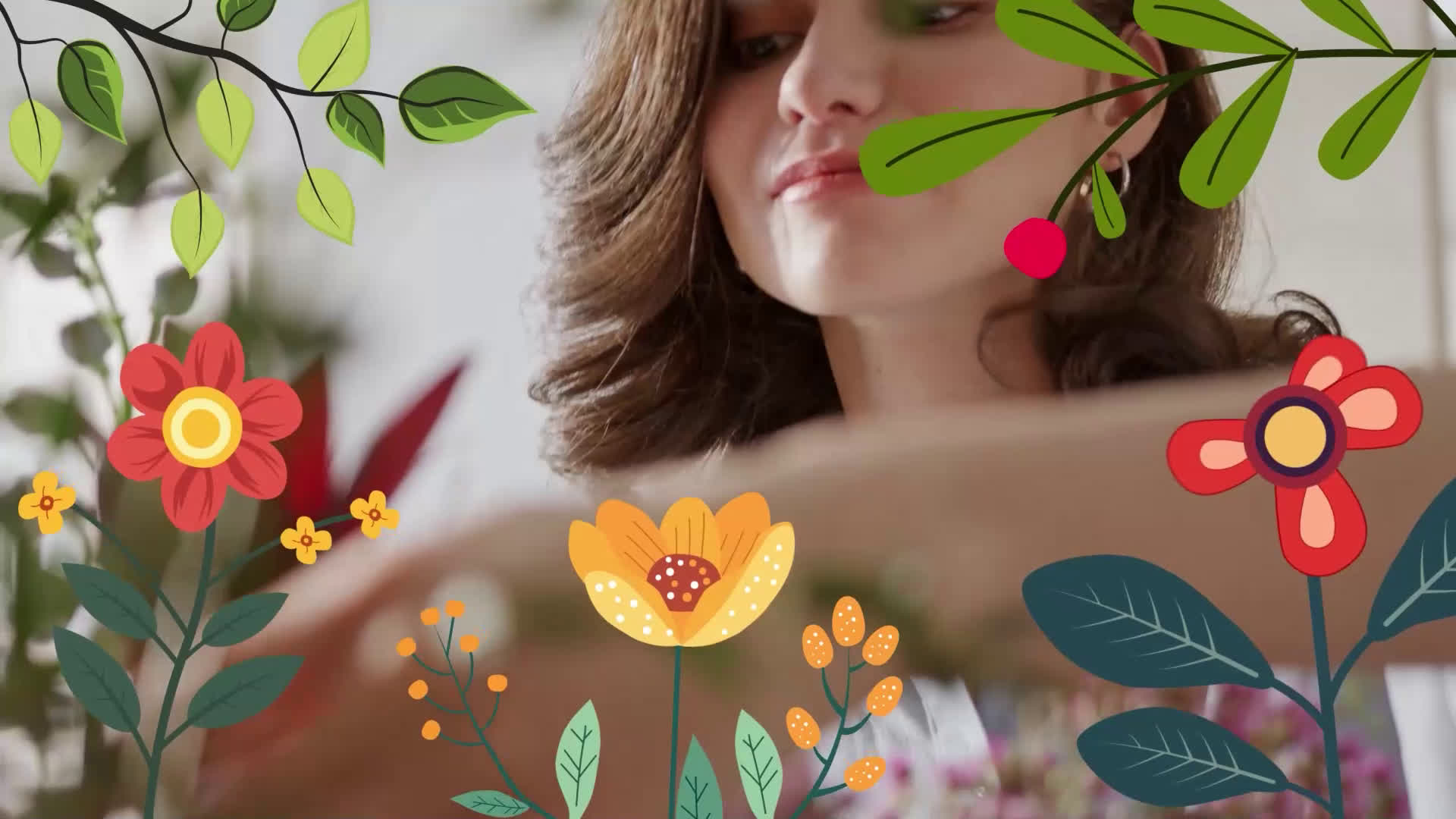 Animated Flower and Branches