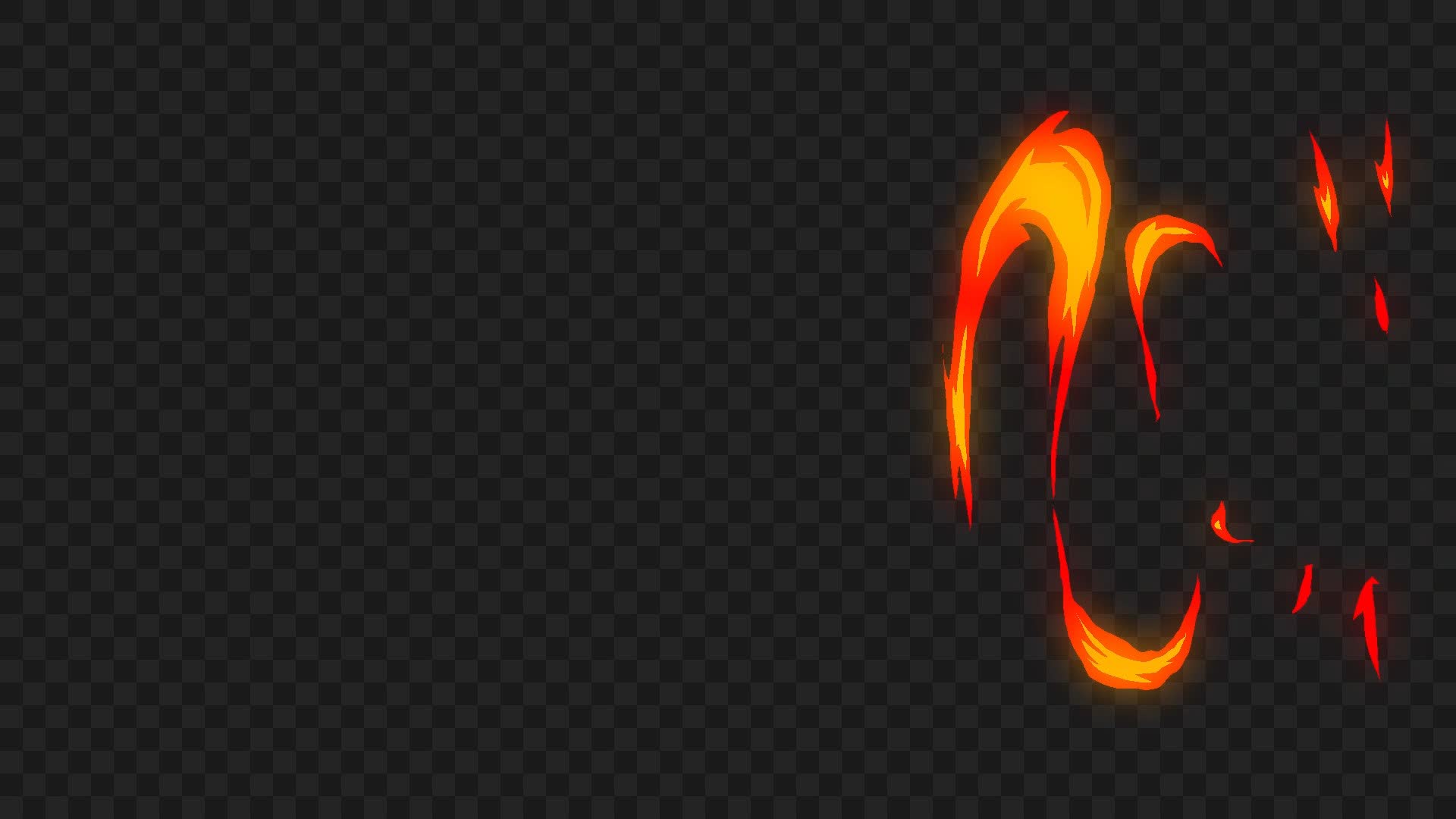 Animated Flowing Animated Fire Element
