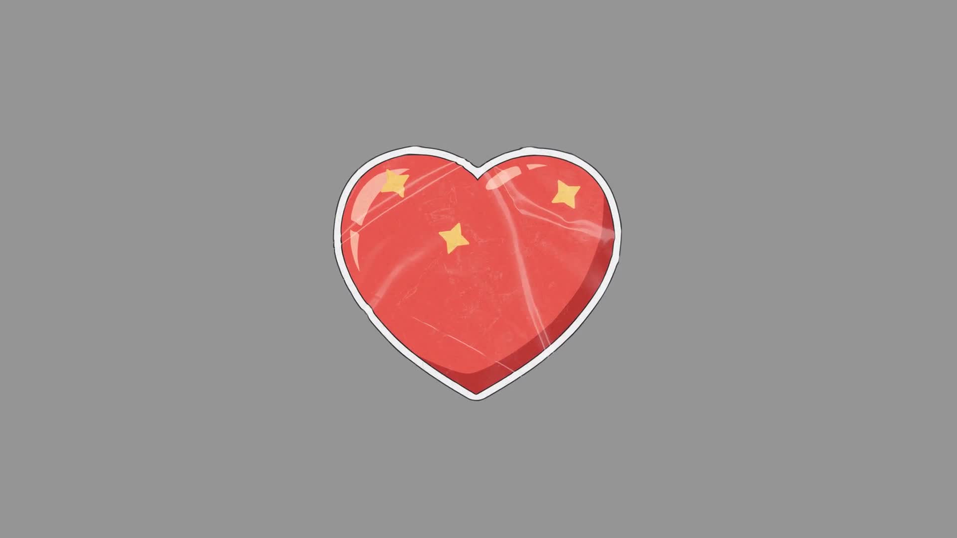 Animated Glossy Red Heart Rotating On Transparent Background On Alpha