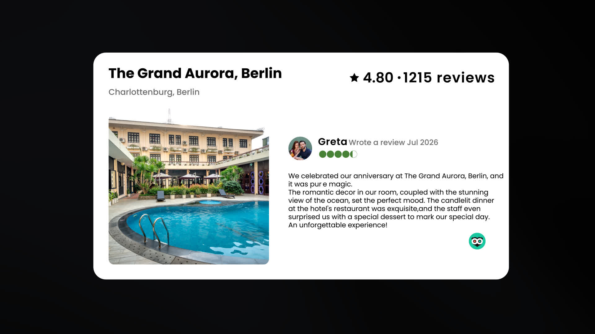 Animated Hotel Guest Feedback Card
