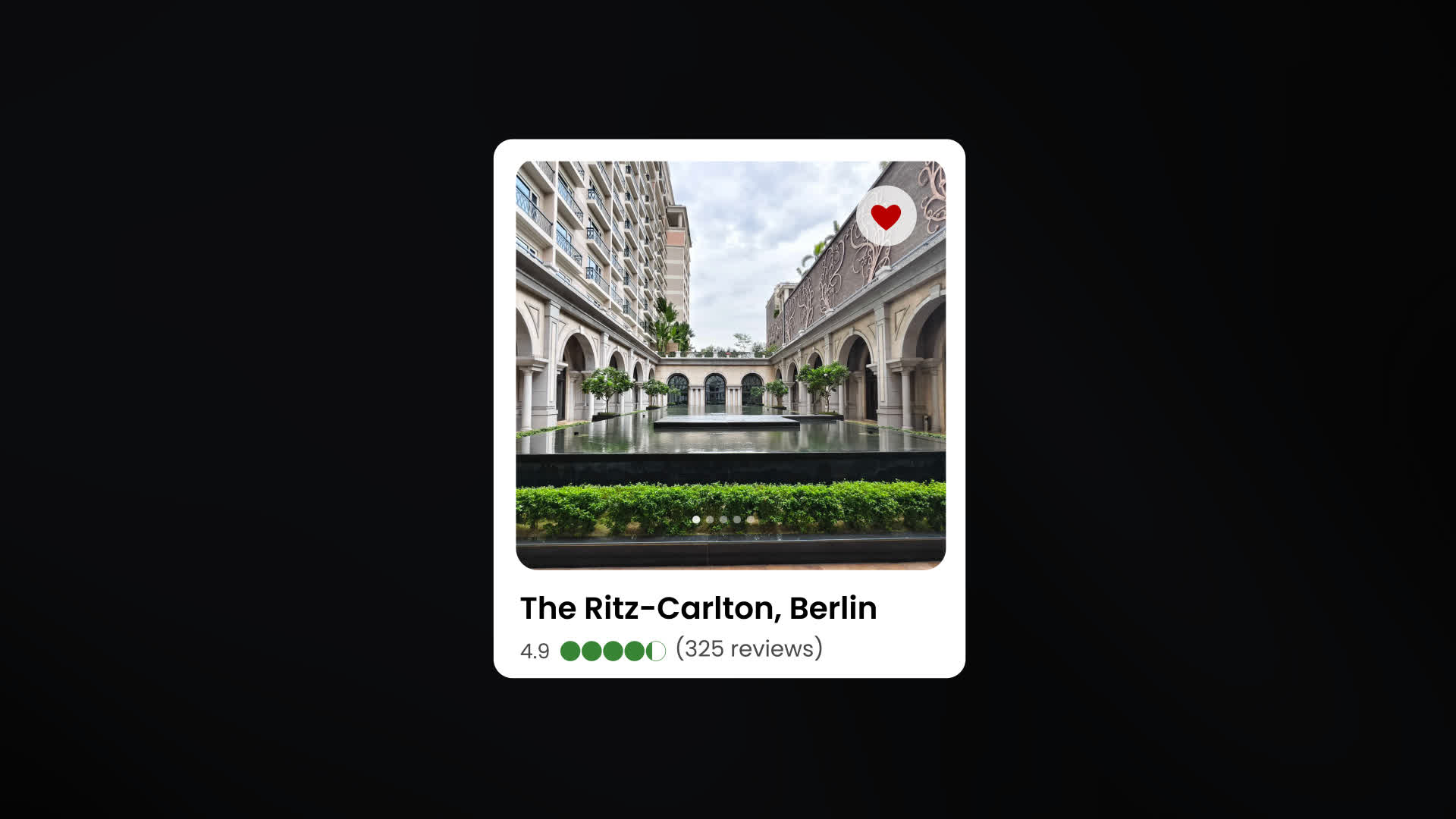 Animated Hotel Listing Card