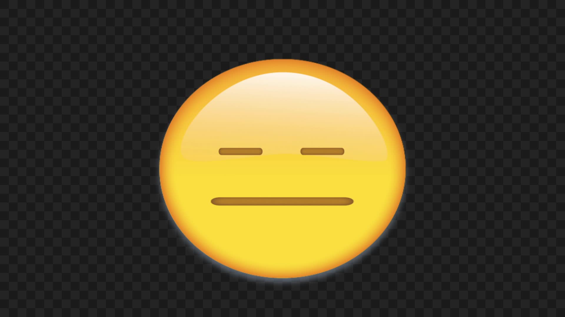 Animated Indifferent Expressionless Emoji