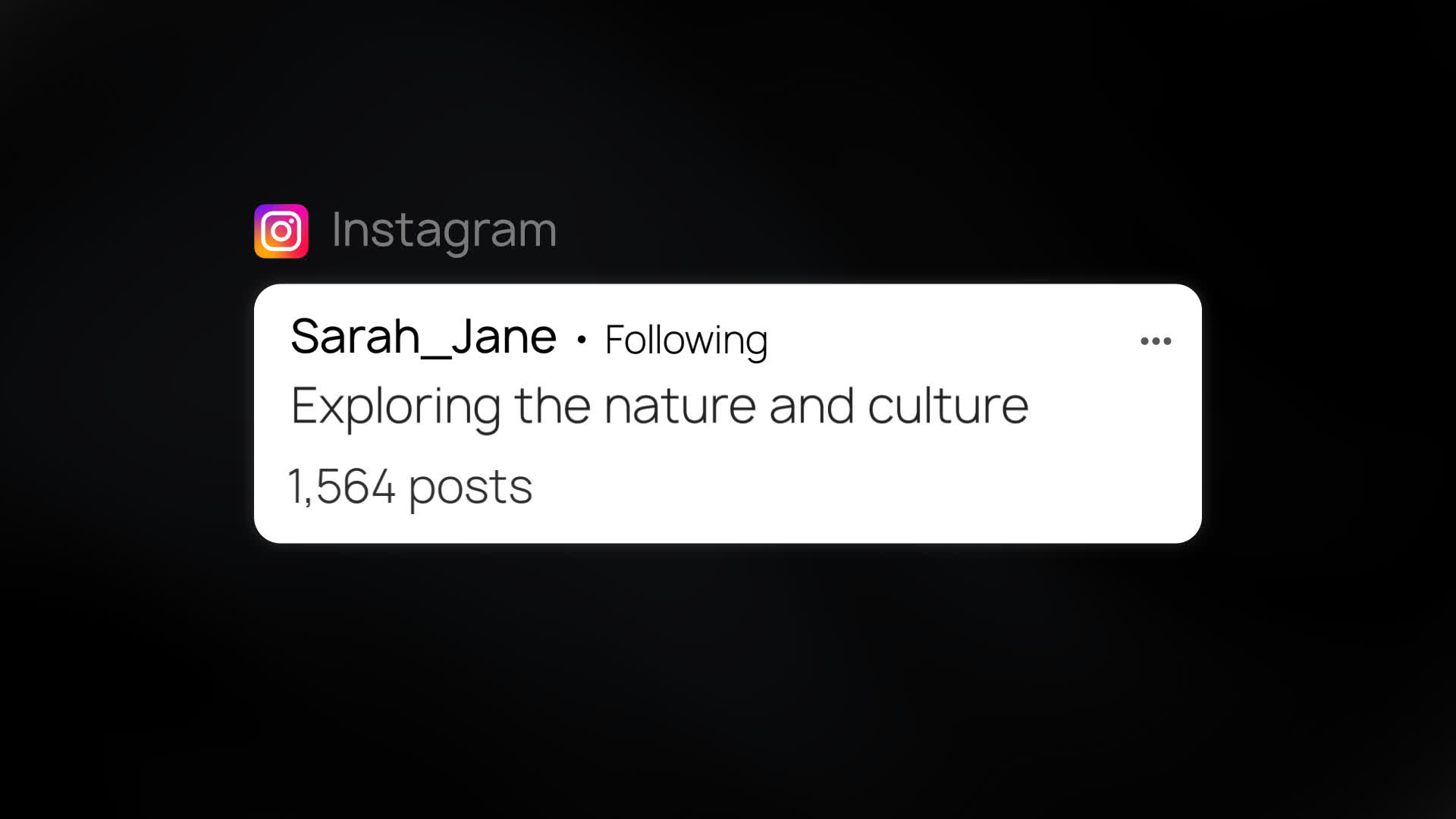 Animated Instagram Post Counter Card