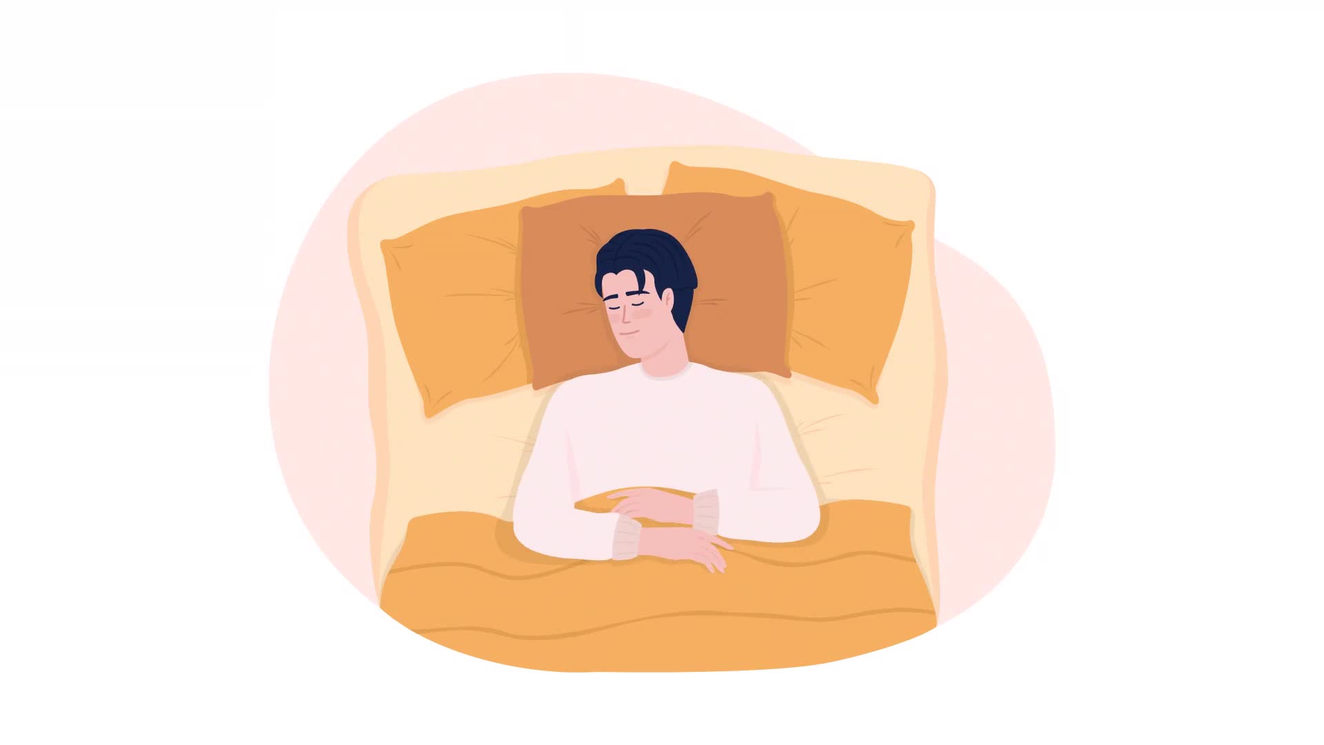 Animated Isolated Cozy Sleeping Pose