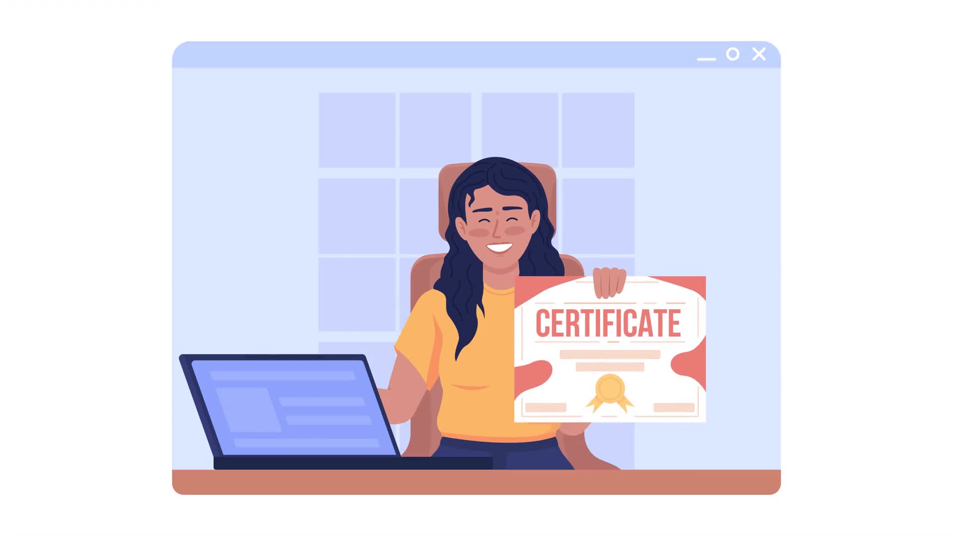Animated Isolated Online Certificate