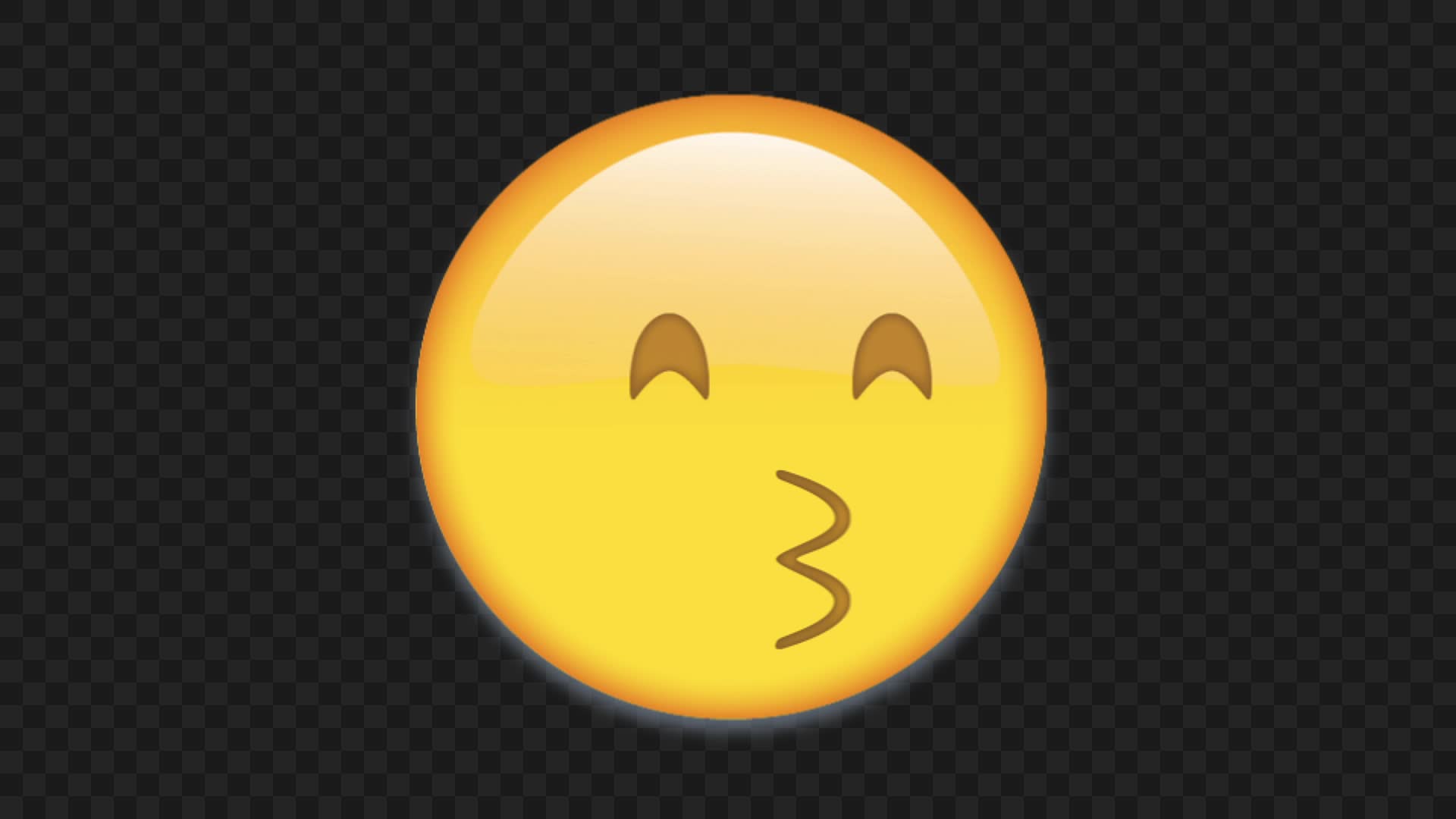 Animated Kissing Face Emoji