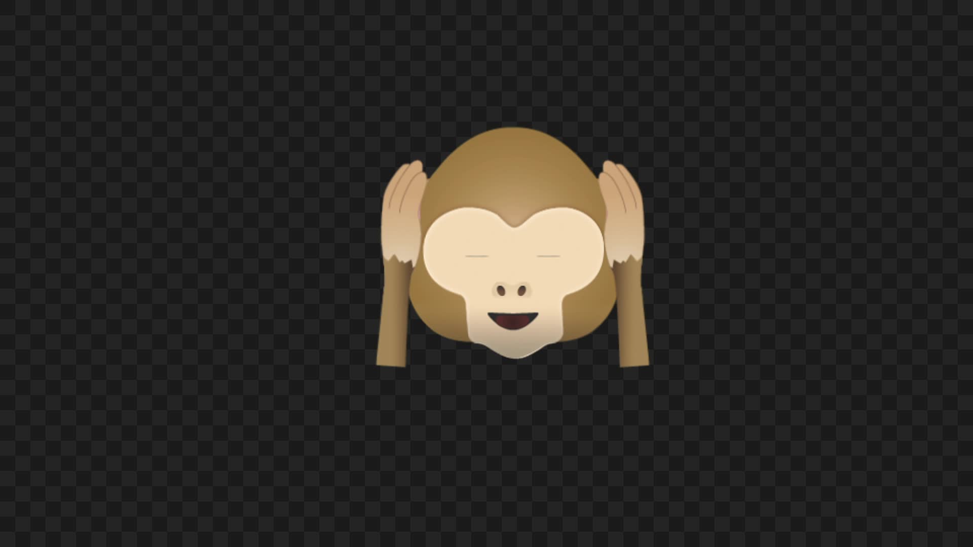 Animated Monkey Hear Emoji