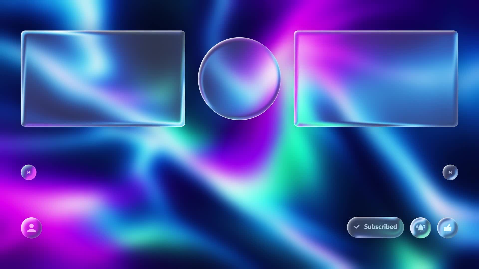 Animated Neon Social Media End Screen Template