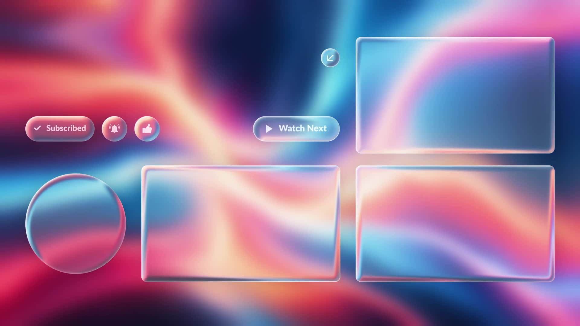 Animated Neon Video End Screen Template