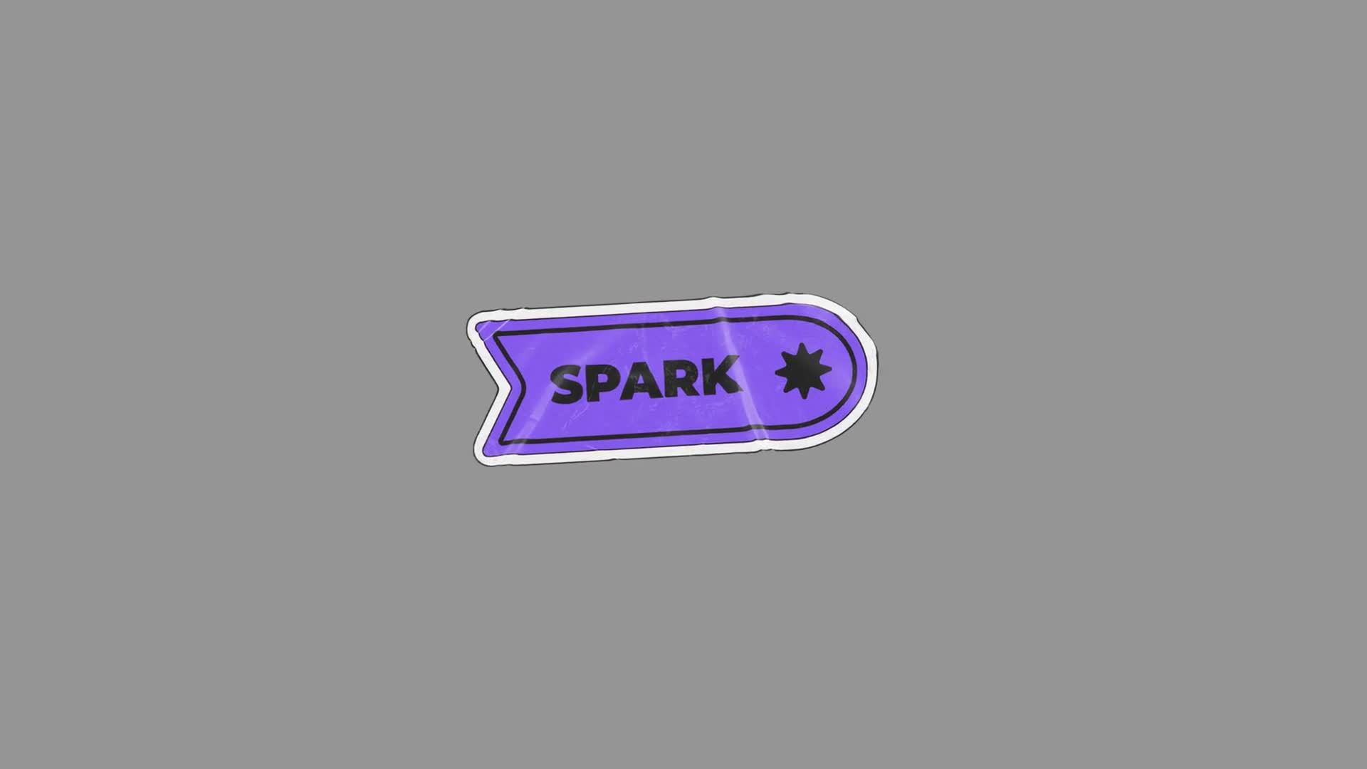 Animated Purple Spark Badge On Transparent Background On Alpha