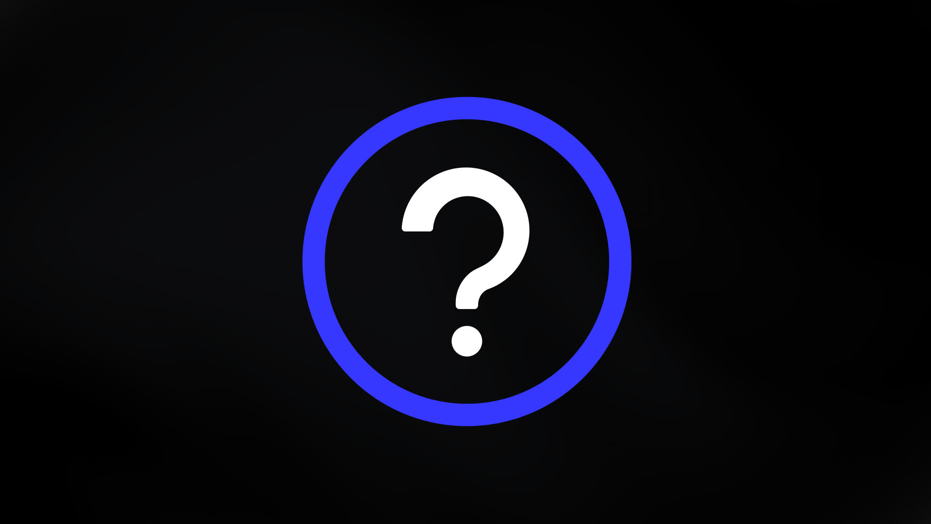 Animated Question Mark And Circle Stroke
